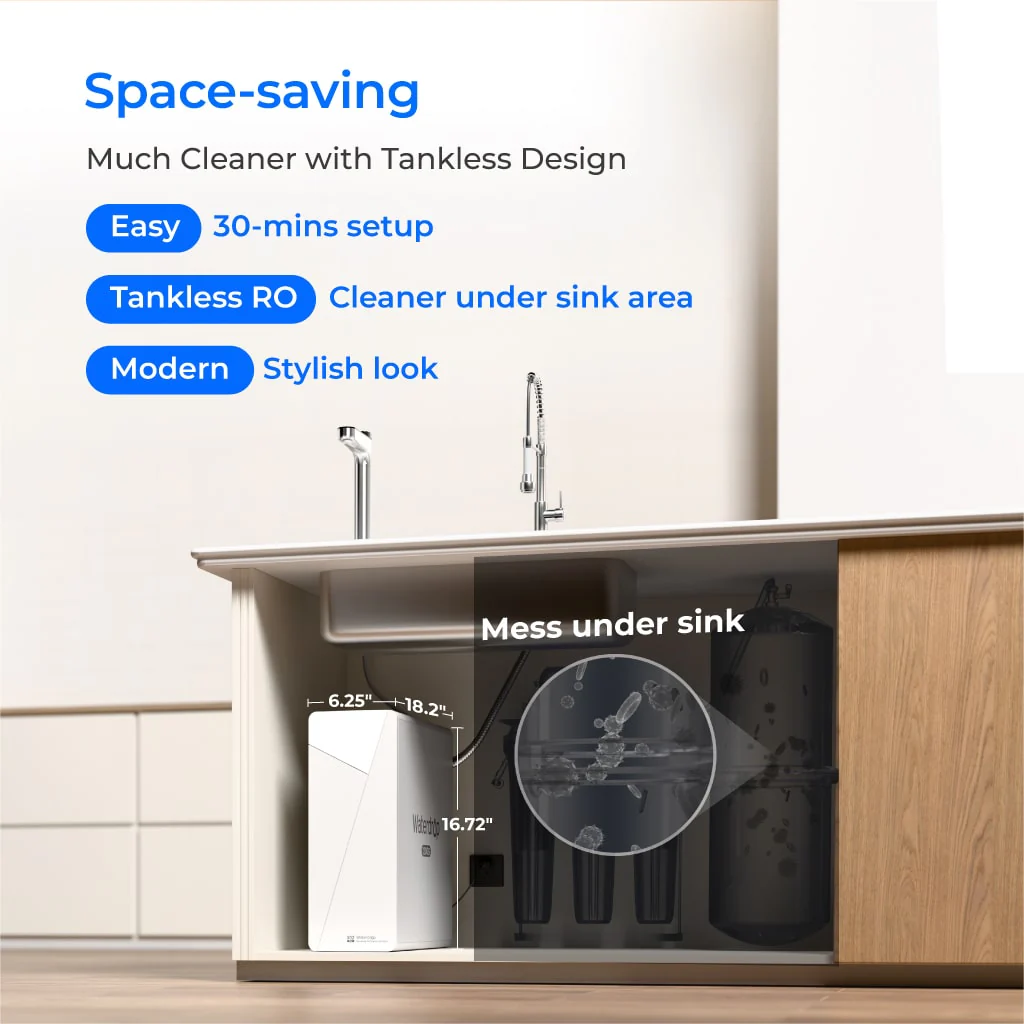 Waterdrop 1200 GPD Reverse Osmosis Water Filter, Alkaline Mineral pH+, NSF/ANSI 58&372 Certified, Tankless Reverse Osmosis System, 11-Stage, Smart Faucet, BPA Free (WD-X12-PRO) - Image 9