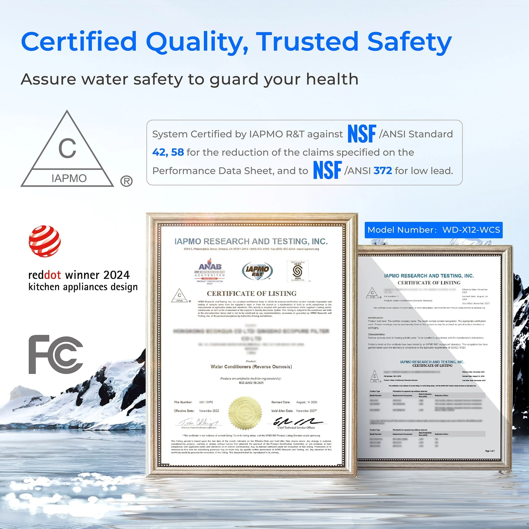 Waterdrop X12-WCS RO Water Filter, NSF/ANSI 42&58&372 Certified, 1200 GPD Undersink Reverse Osmosis System, 10-Stage Filtration, 3:1 Pure to Drain, Smart Faucet, BPA Fre - Image 4