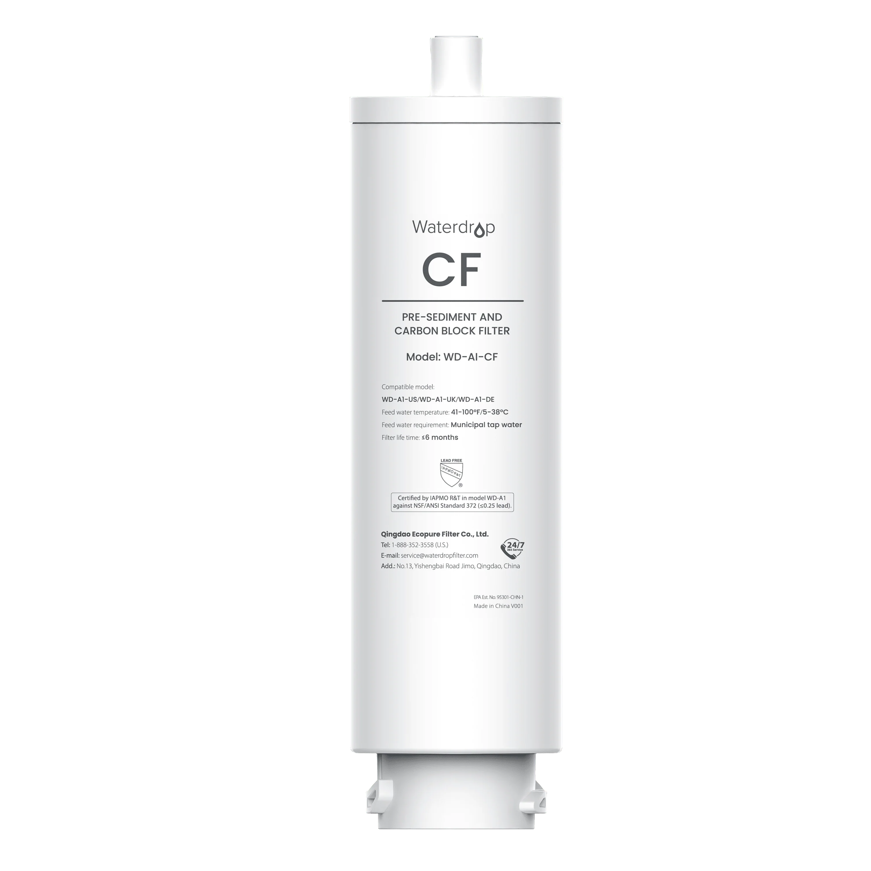Waterdrop Filter, Replacement for WD-A1 Countertop Reverse Osmosis Hot and Cold Water Dispenser, 6-month Lifetime (WD-A1-CF) - Image 10