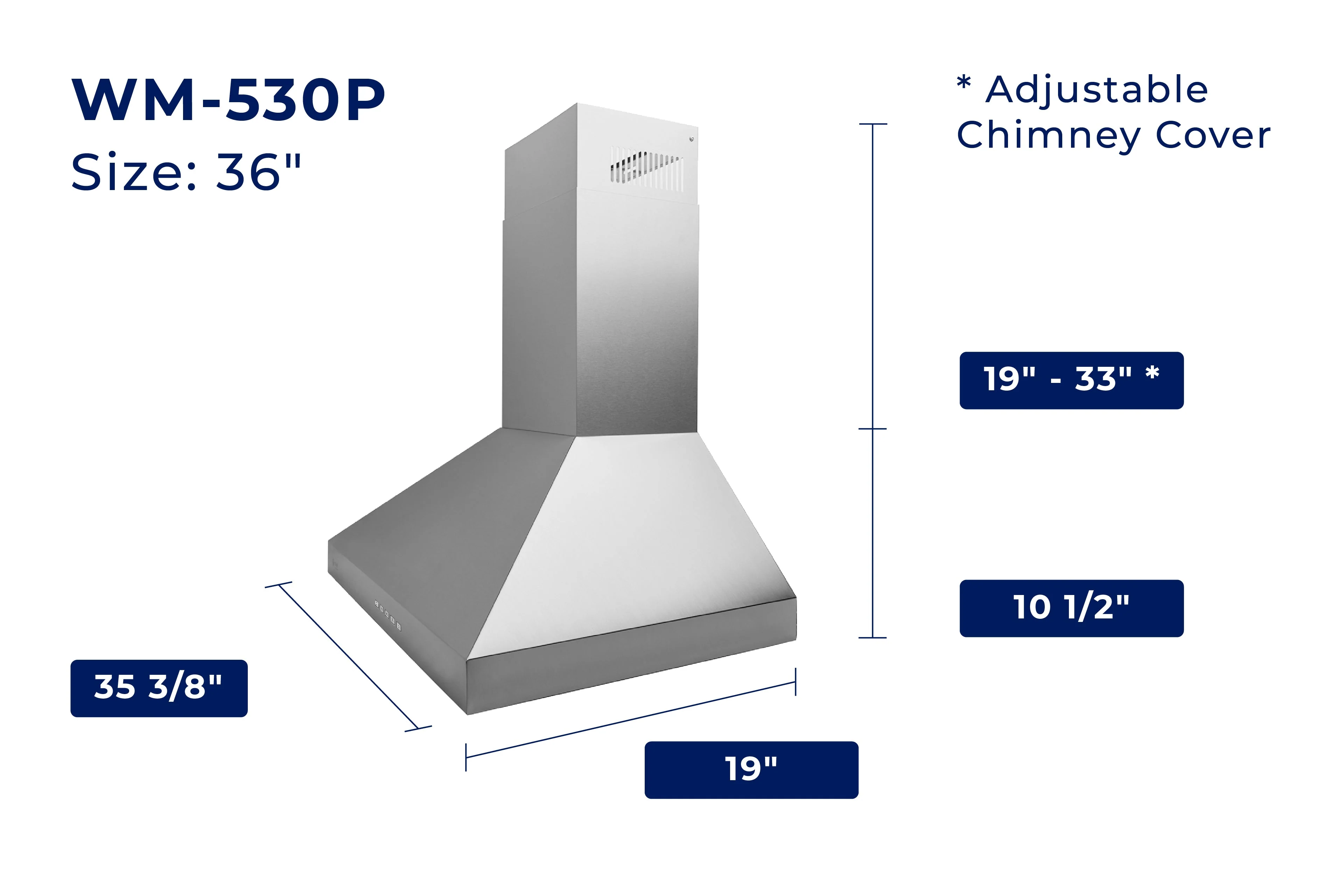 Hauslane Convertible Wall Mount Range Hood (WM-530-PRO) - Image 28