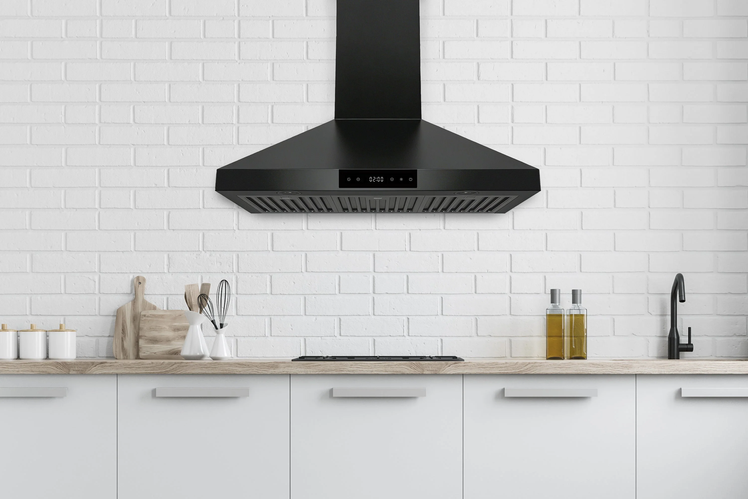 Hauslane Wall Mount Touch Control Range Hood with Stainless Steel Filters in Stainless Steel (WM-538SS) - Image 10