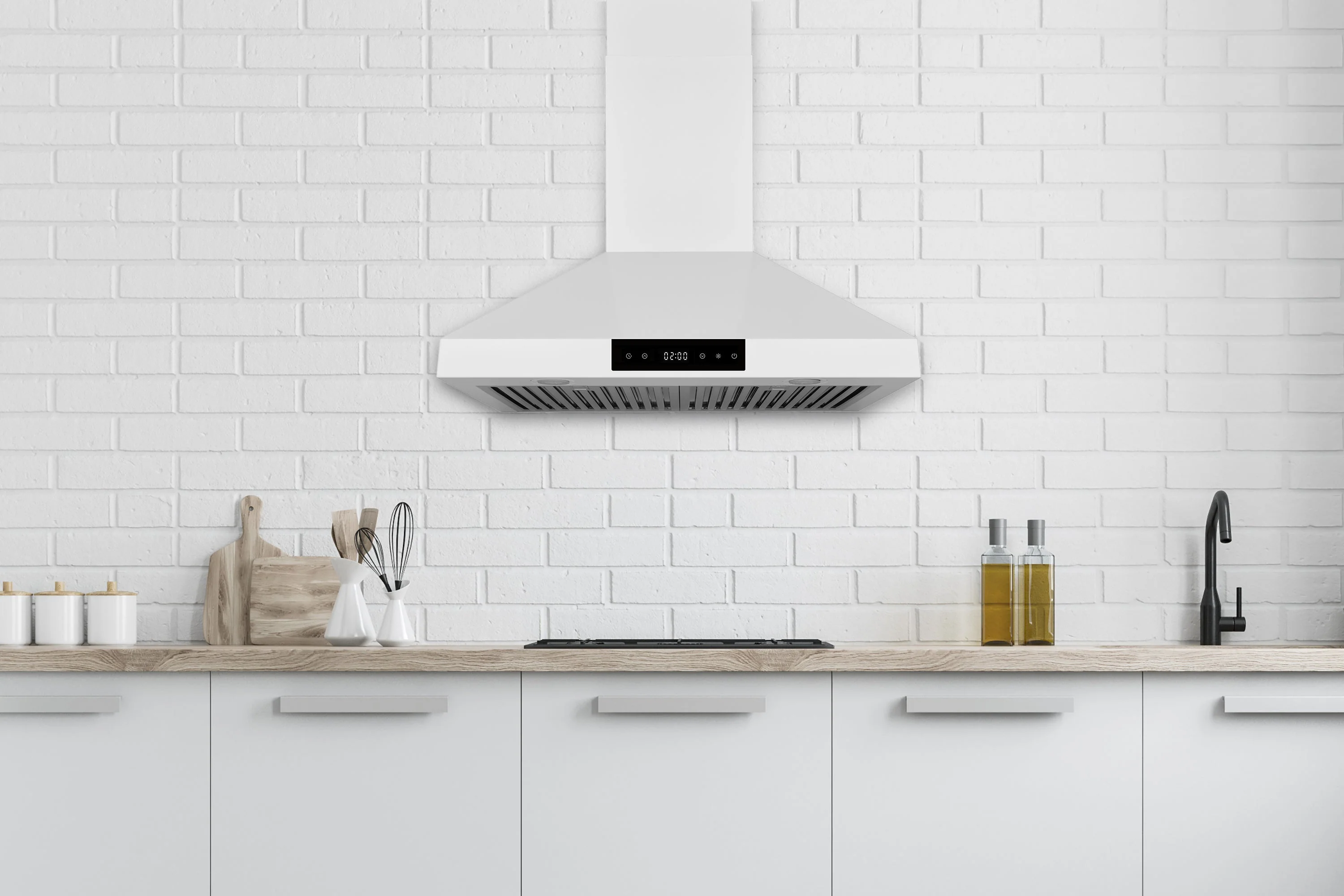 Hauslane Wall Mount Touch Control Range Hood with Stainless Steel Filters in Stainless Steel (WM-538SS) - Image 11