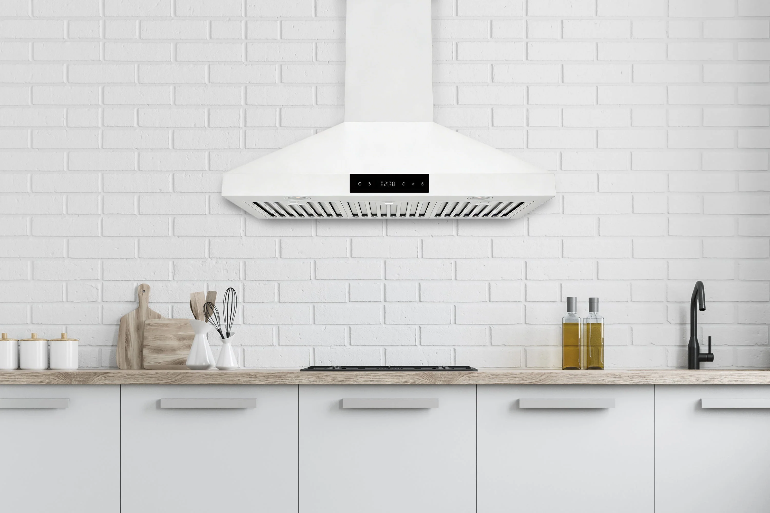 Hauslane Wall Mount Touch Control Range Hood with Stainless Steel Filters in Stainless Steel (WM-538SS) - Image 12