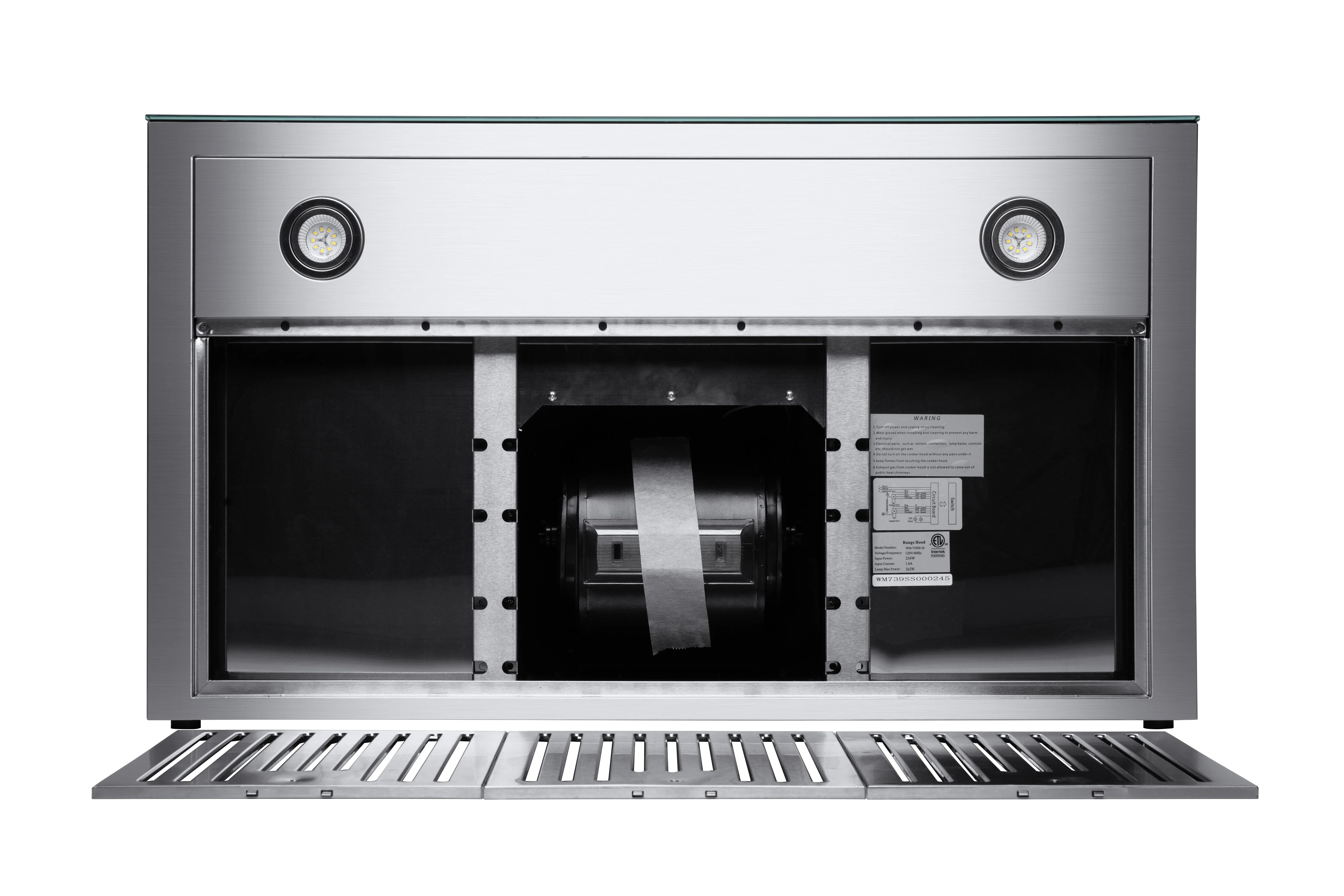 Hauslane Wall Mount Touch Control T-Shaped Range Hood with Stainless Steel Filters in Stainless Steel (WM-739SS) - Image 5