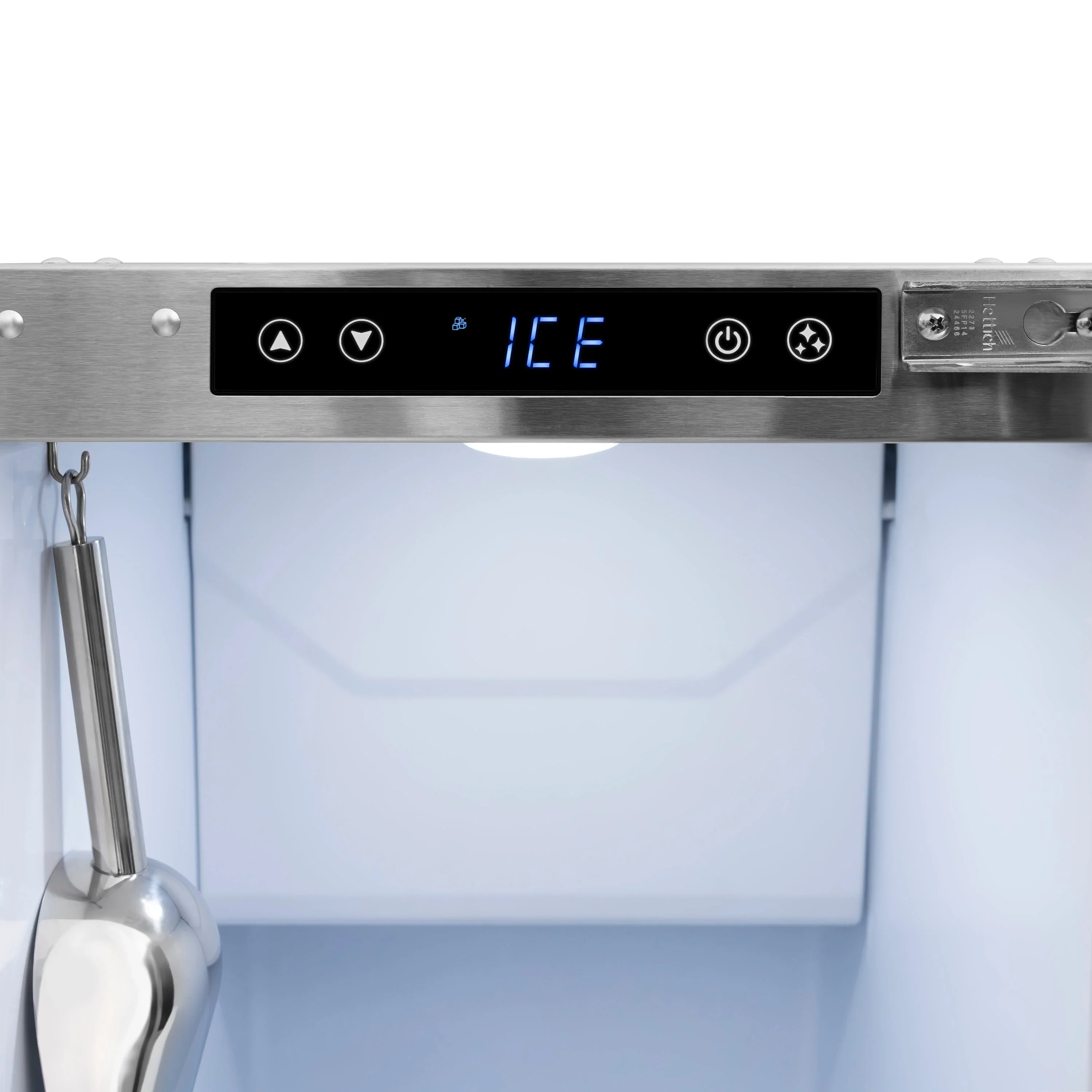 ZLINE 15-Inch Touchstone Clear Cube Ice Maker with Drain Pump and Hand Hammered Copper Door (ICCD-HH-15) - Image 7