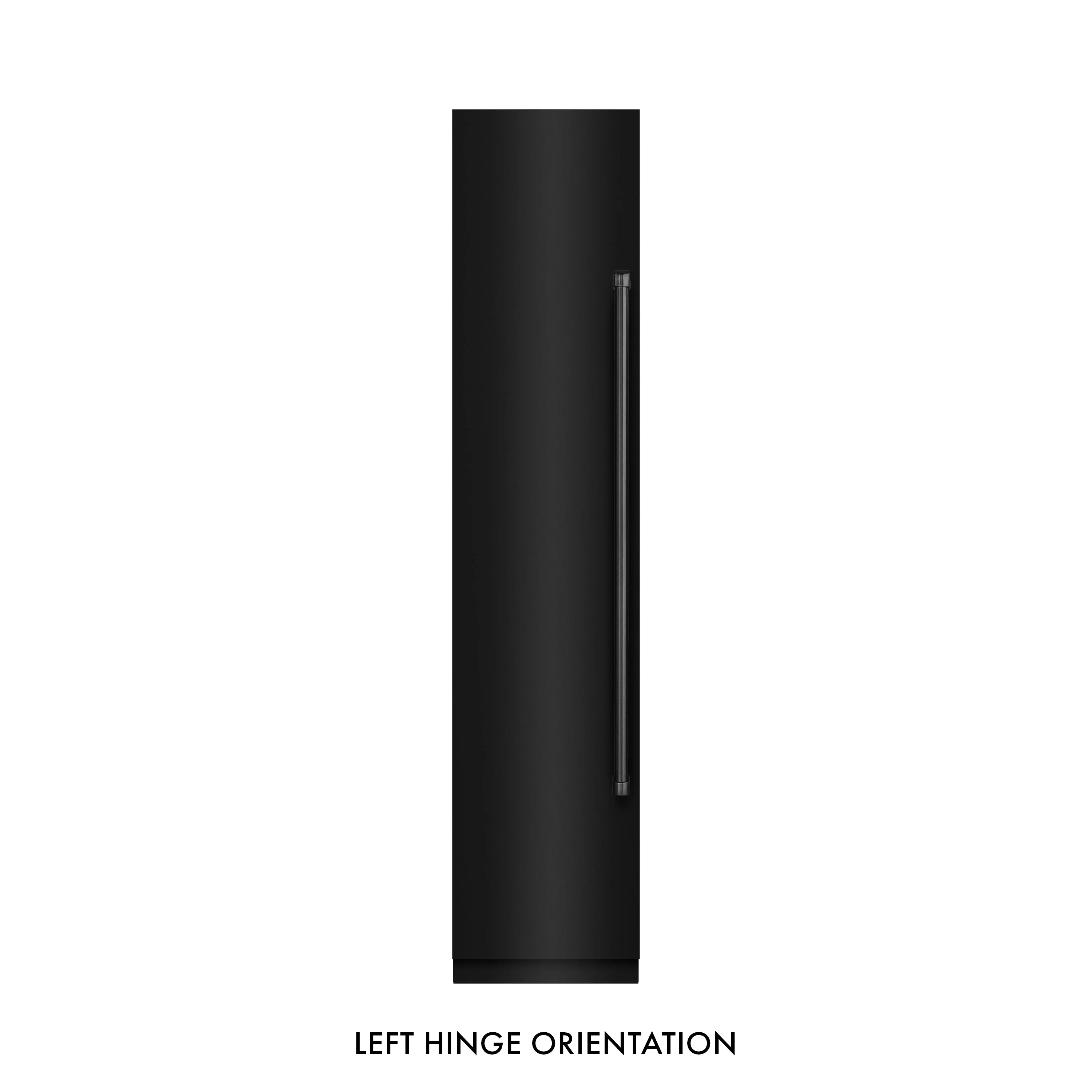 ZLINE 18-Inch 8.6 Cu. Ft. Left Hinge Column Freezer in Black Stainless Steel with Graphite Gray Interior (RCFVL-BS-18) - Image 3
