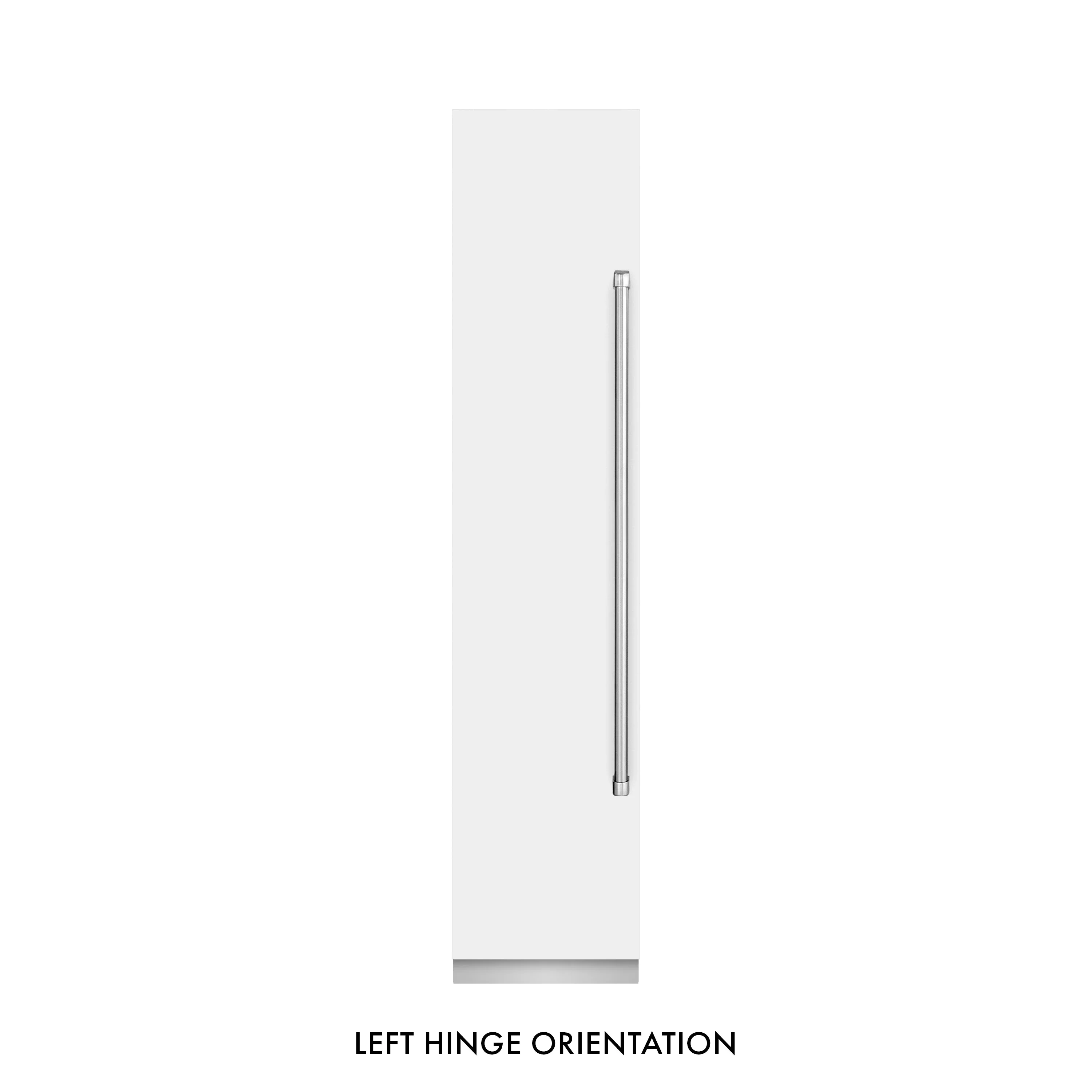 ZLINE 18-Inch 8.6 Cu. Ft. Left Hinge Column Freezer in White Matte with Graphite Gray Interior (RCFVL-WM-18) - Image 3