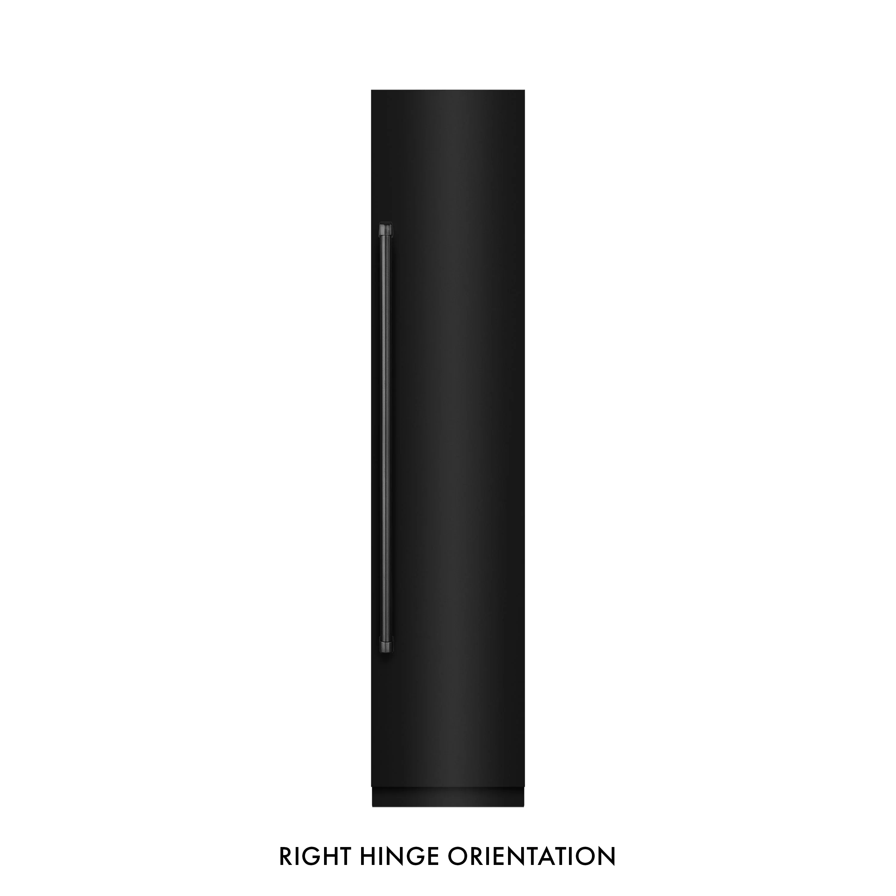 ZLINE 18-Inch 8.6 Cu. Ft. Right Hinge Column Freezer in Black Stainless Steel with Graphite Gray Interior (RCFVR-BS-18) - Image 3