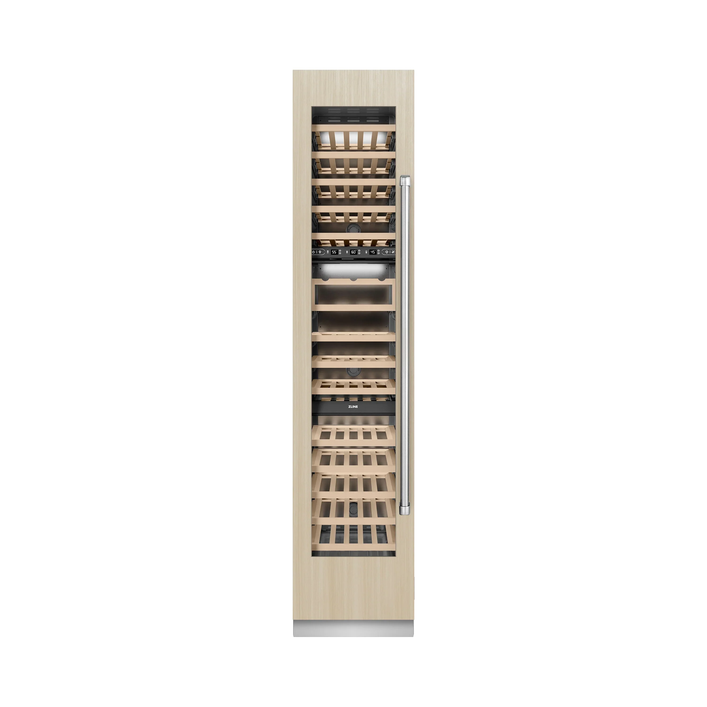 ZLINE 18-Inch 9.0 Cu. Ft. Triple Zone 68 Bottle Panel Ready Left Hinge Column Wine Cooler (RBCWVL-18) - Image 4