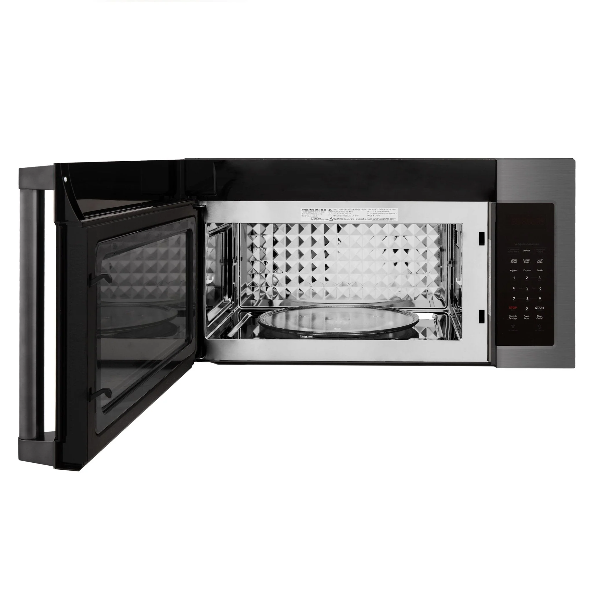ZLINE 2-Piece Appliance Package - 30-Inch Dual Fuel Range & Over-the-Range Microwave in Black Stainless Steel - Image 19