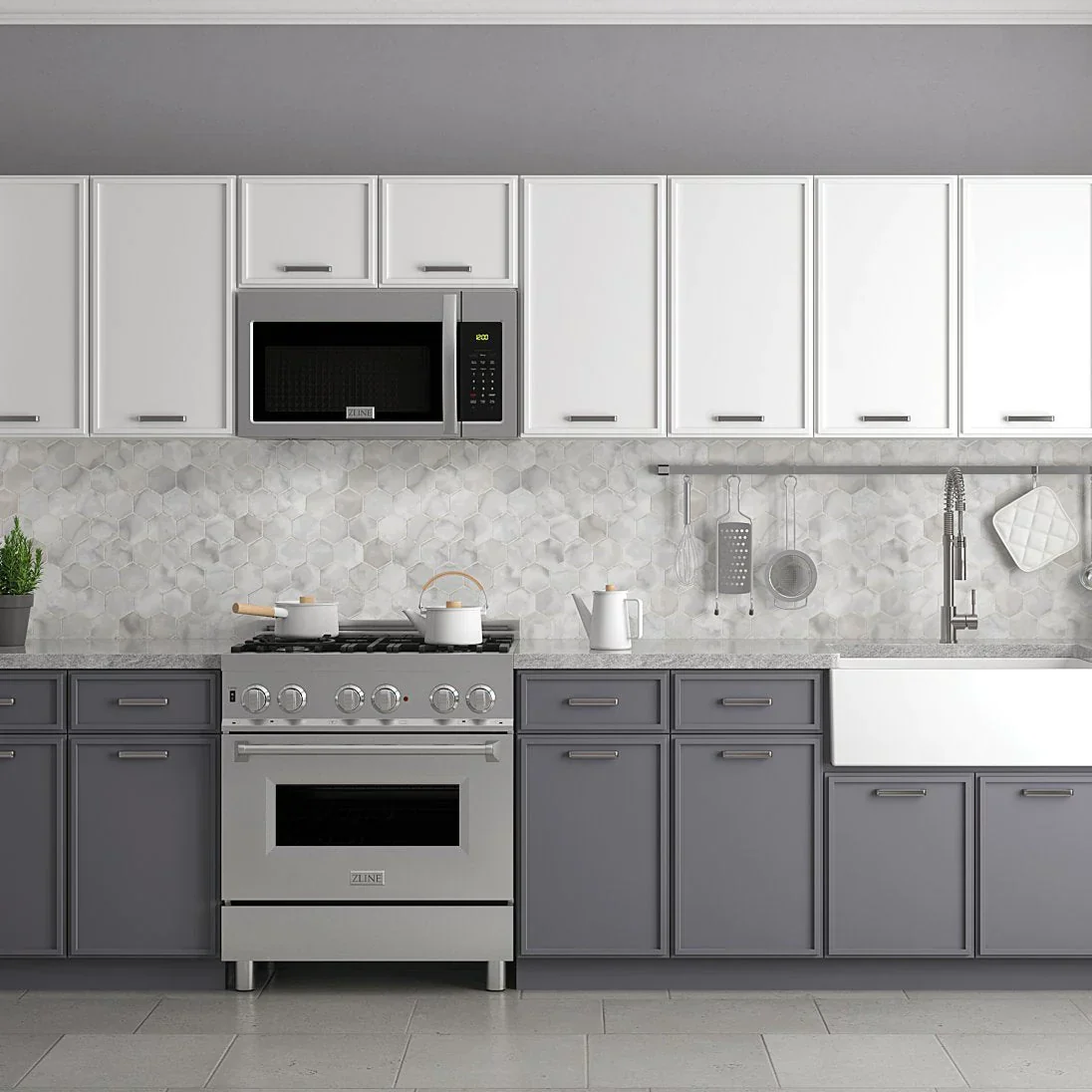 ZLINE 2-Piece Appliance Package - 30-Inch Gas Range and Over-the-Range Microwave in Stainless Steel (2KP-SGROTR30) - Image 24