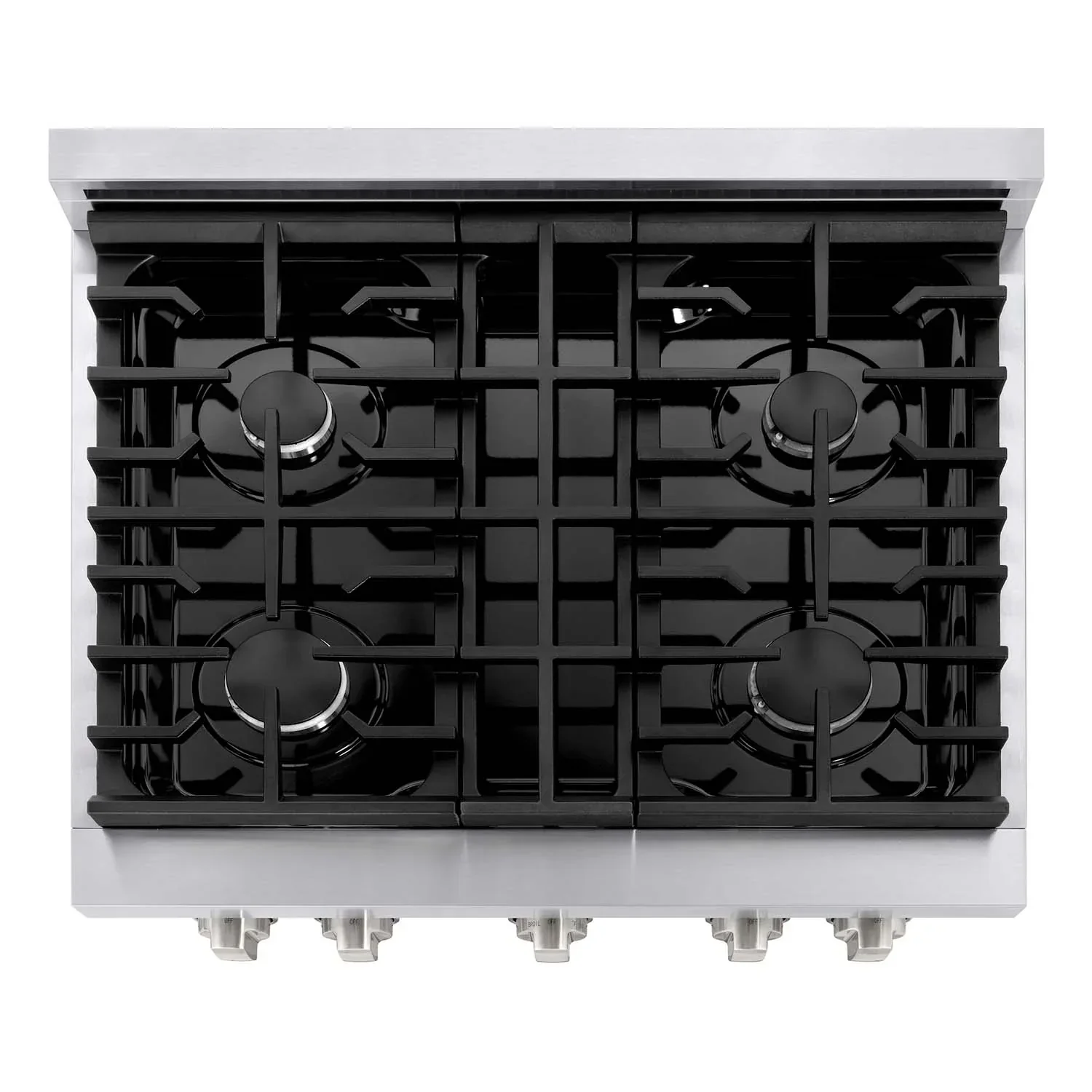 ZLINE 2-Piece Appliance Package - 30-Inch Gas Range and Over-the-Range Microwave in Stainless Steel (2KP-SGROTR30) - Image 9