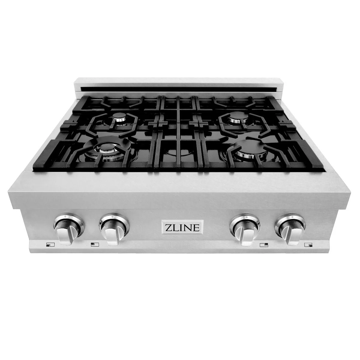 ZLINE 2-Piece Appliance Package - 30-Inch Rangetop and Convertible Range Hood in Satin Stainless Steel (2KP-RTSRH30) - Image 6