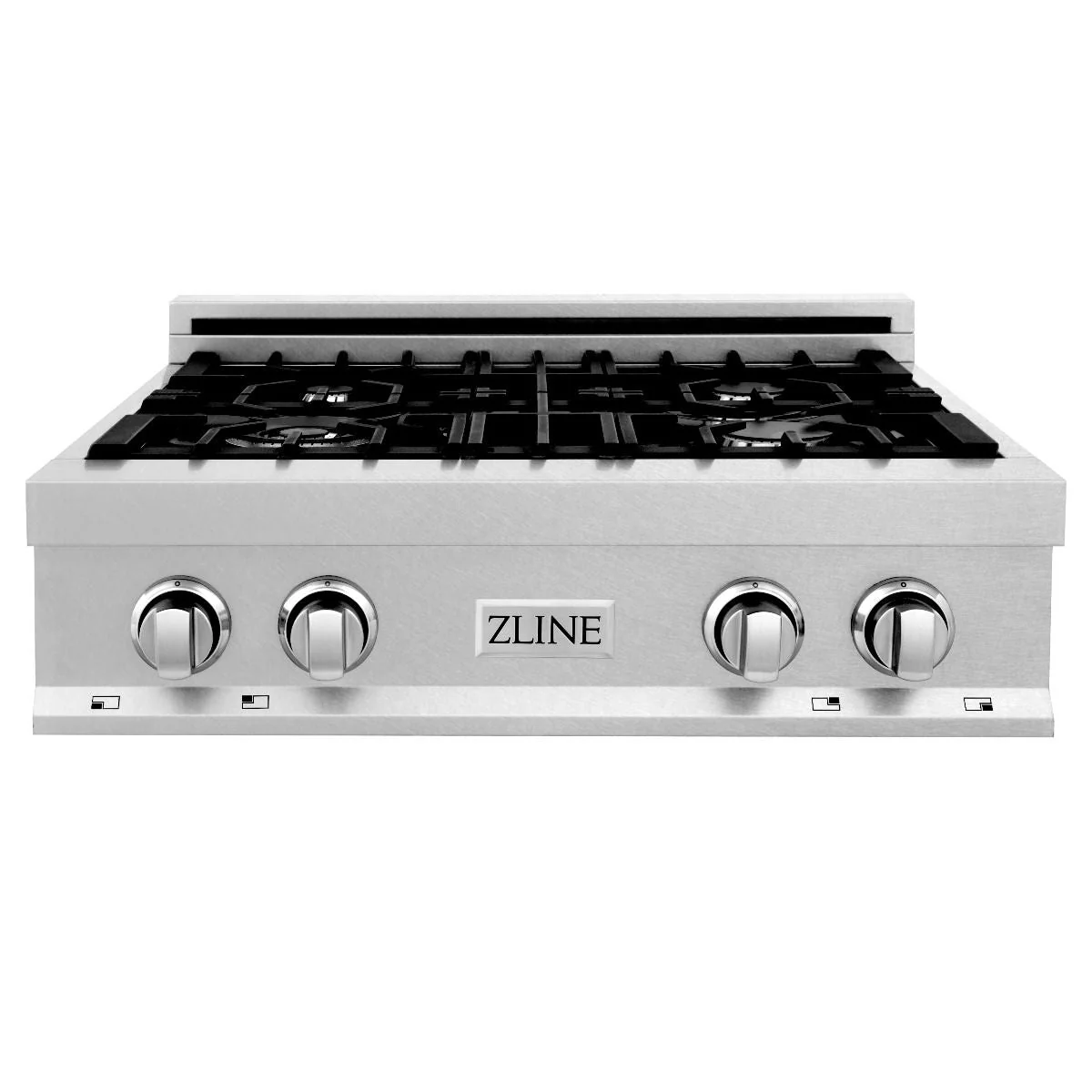 ZLINE 2-Piece Appliance Package - 30-Inch Rangetop and Over-the-Range Microwave with Modern Handle in Satin Stainless Steel (2KP-RTSOTR30) - Image 2