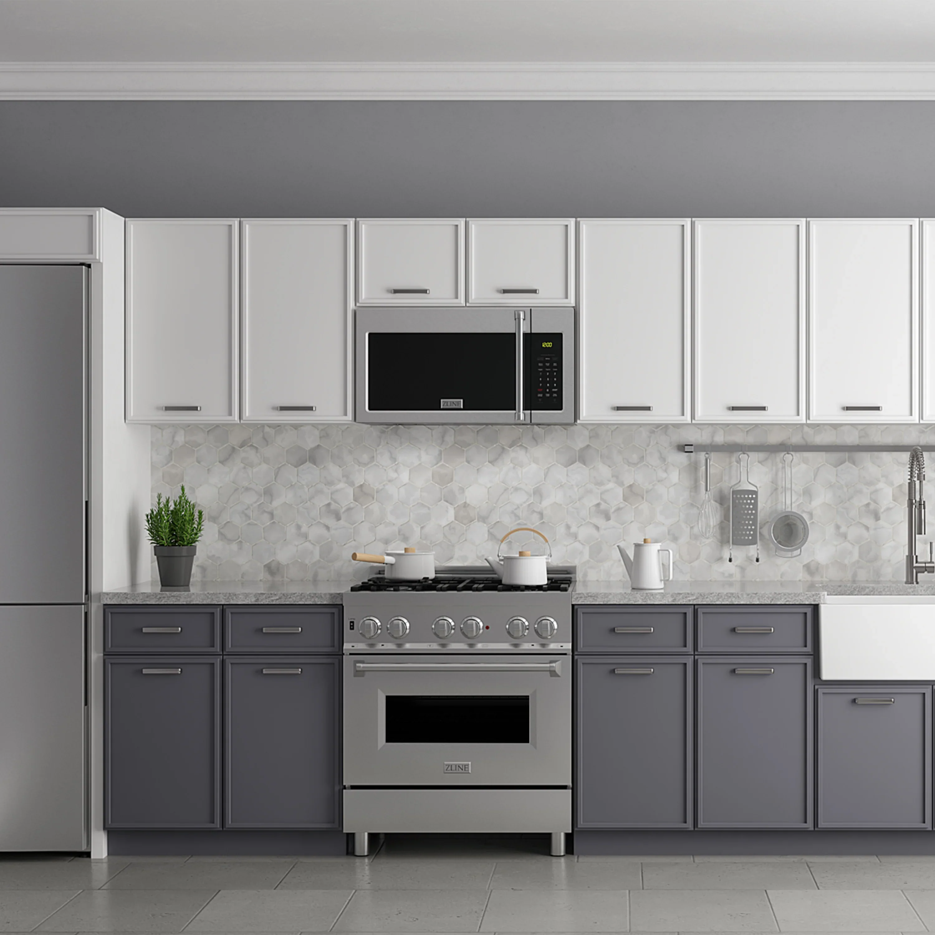 ZLINE 2-Piece Appliance Package - 30-Inch Rangetop and Over-the-Range Microwave with Modern Handle in Satin Stainless Steel (2KP-RTSOTR30) - Image 24