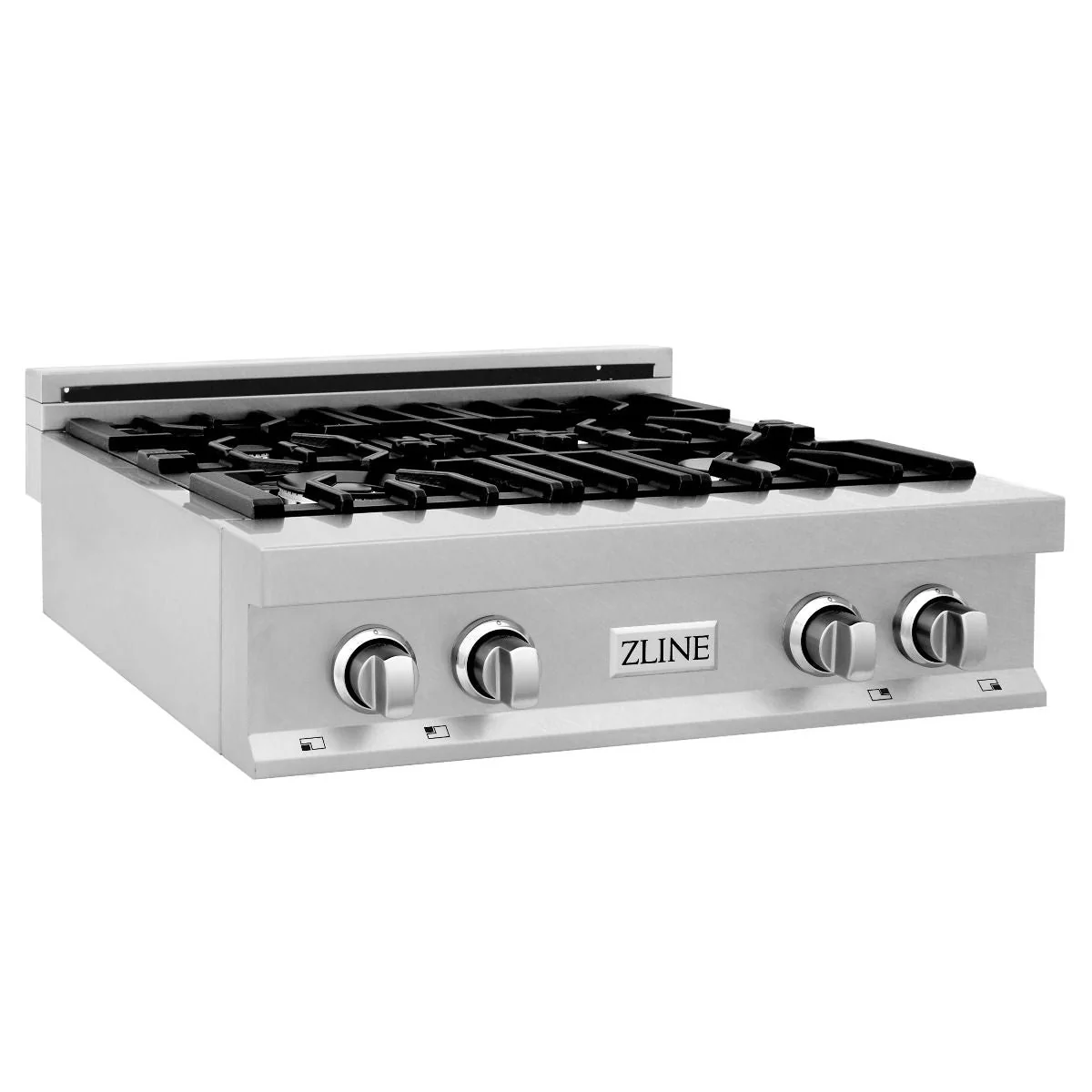 ZLINE 2-Piece Appliance Package - 30-Inch Rangetop and Over-the-Range Microwave with Modern Handle in Satin Stainless Steel (2KP-RTSOTR30) - Image 5