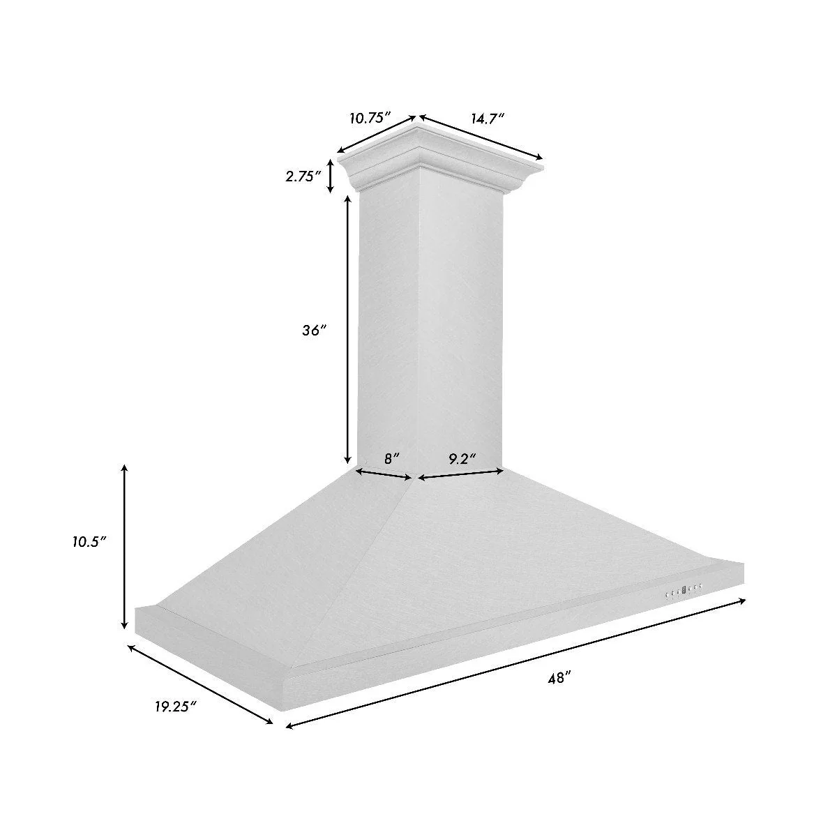 ZLINE 2-Piece Appliance Package - 48-Inch Rangetop and Convertible Range Hood in Satin Stainless Steel (2KP-RTSRH48) - Image 25