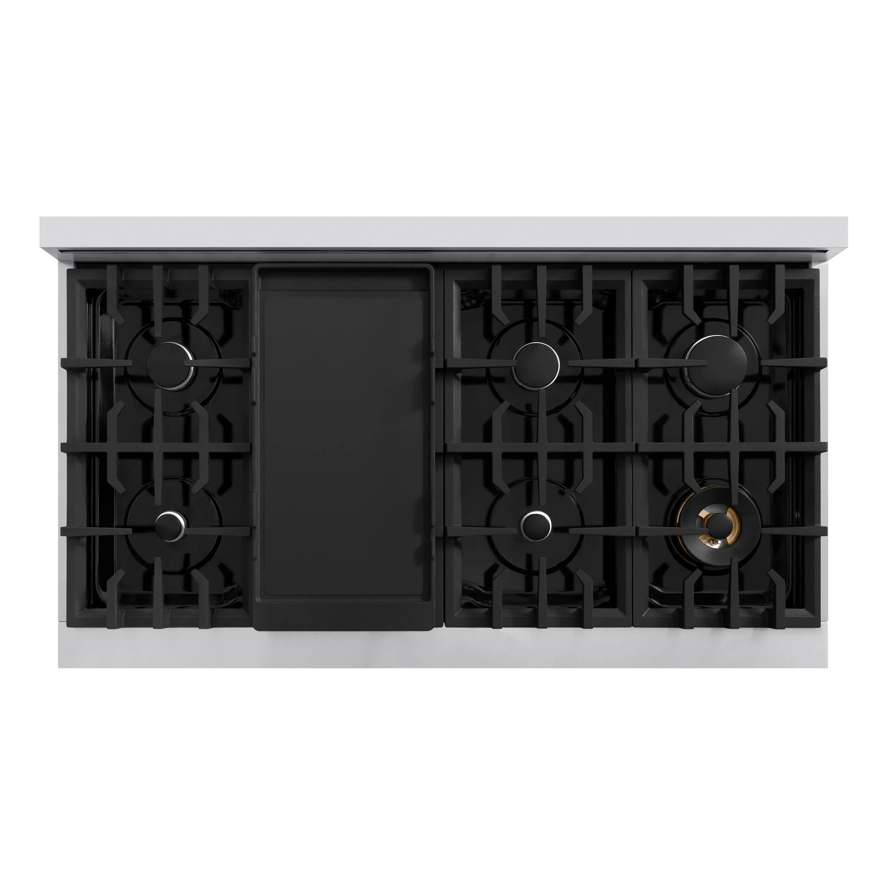 ZLINE 2-Piece Appliance Package - 48-Inch Rangetop and Covertible Range Hood in Stainless Steel (2KP-RTRH48) - Image 3