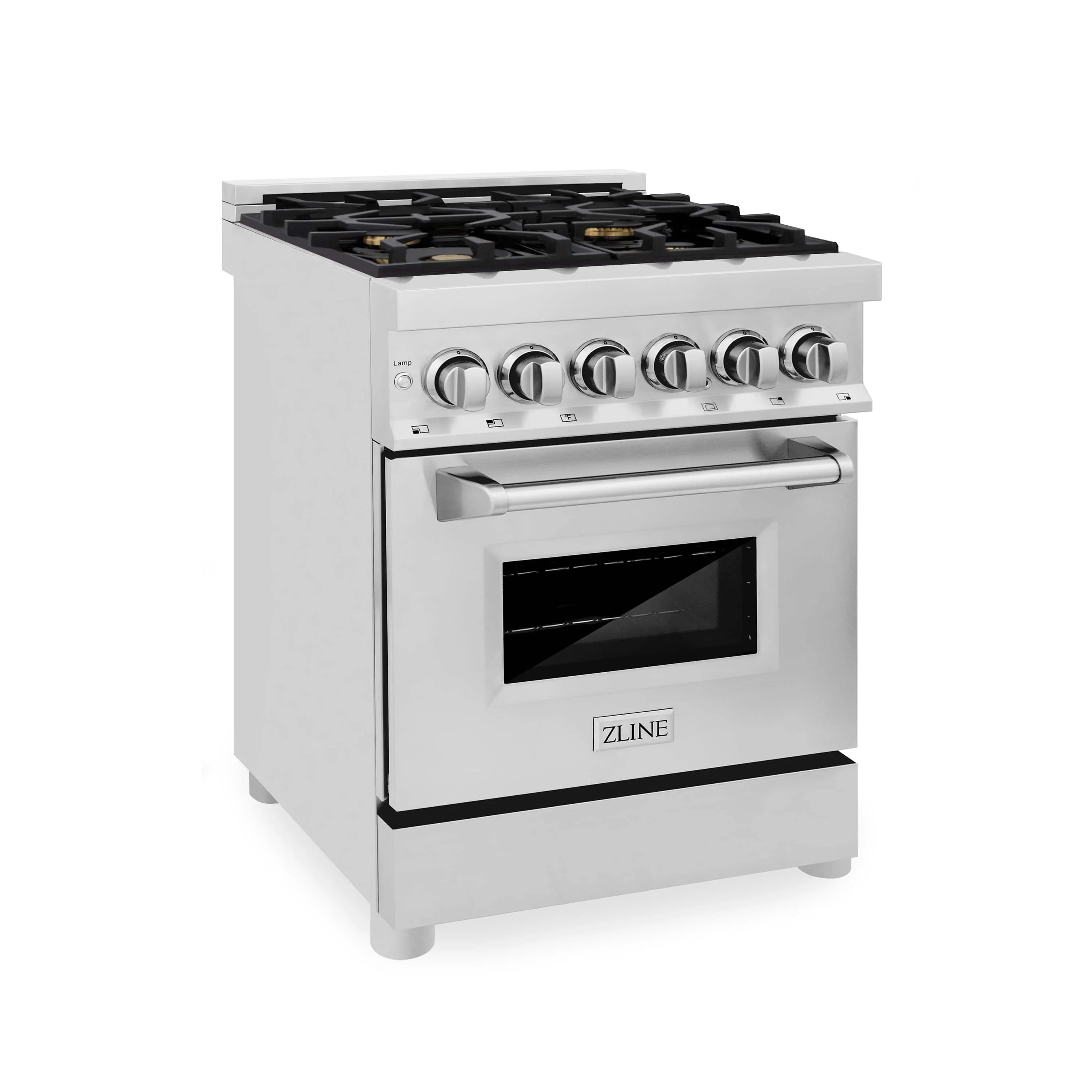 ZLINE 24-inch Legacy Series Dual Fuel Range with Gas Stove and 2.8 Cu. Ft. Electric Oven in Stainless Steel with Brass Burners (RA-BR-24) - Image 10