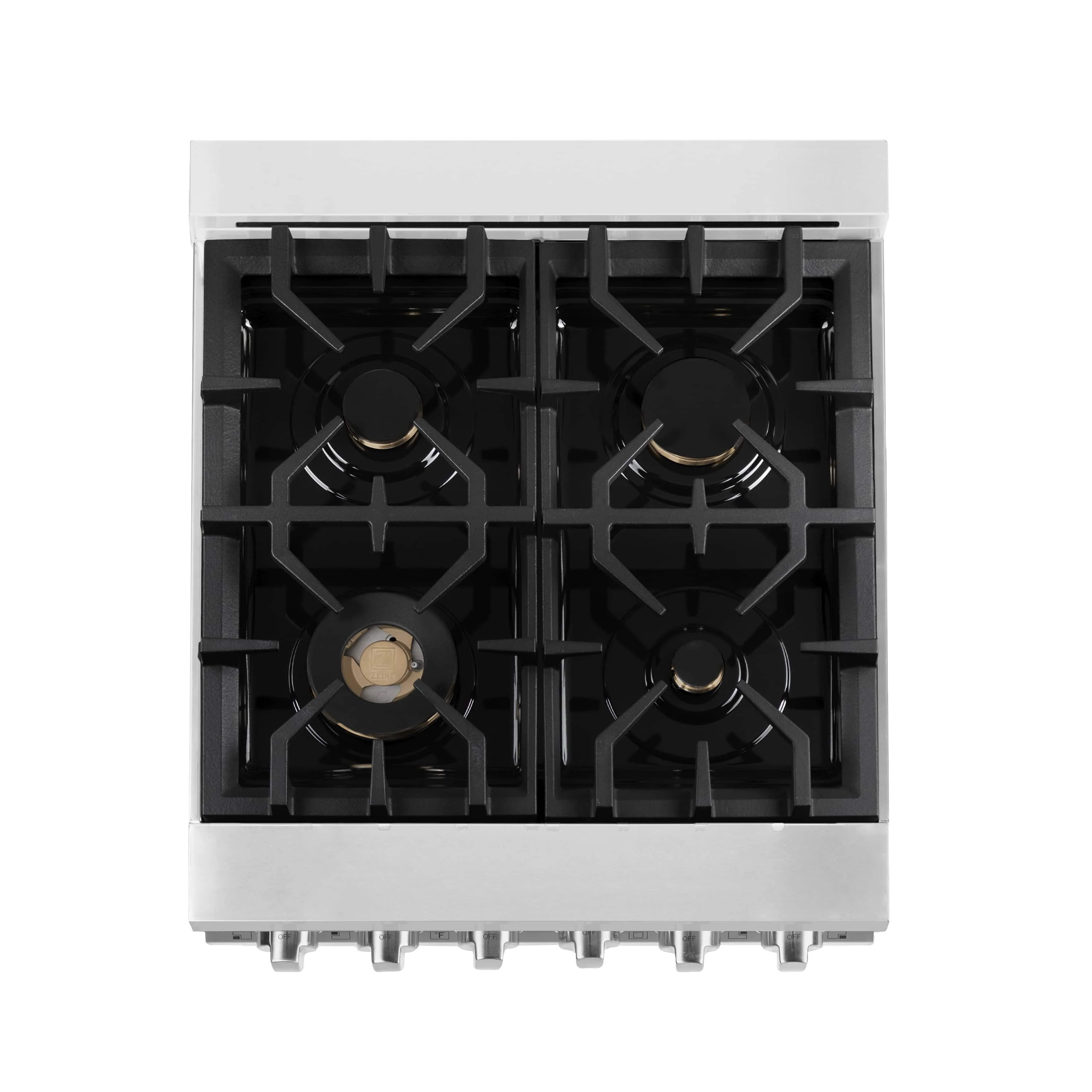 ZLINE 24-inch Legacy Series Dual Fuel Range with Gas Stove and 2.8 Cu. Ft. Electric Oven in Stainless Steel with Brass Burners (RA-BR-24) - Image 13