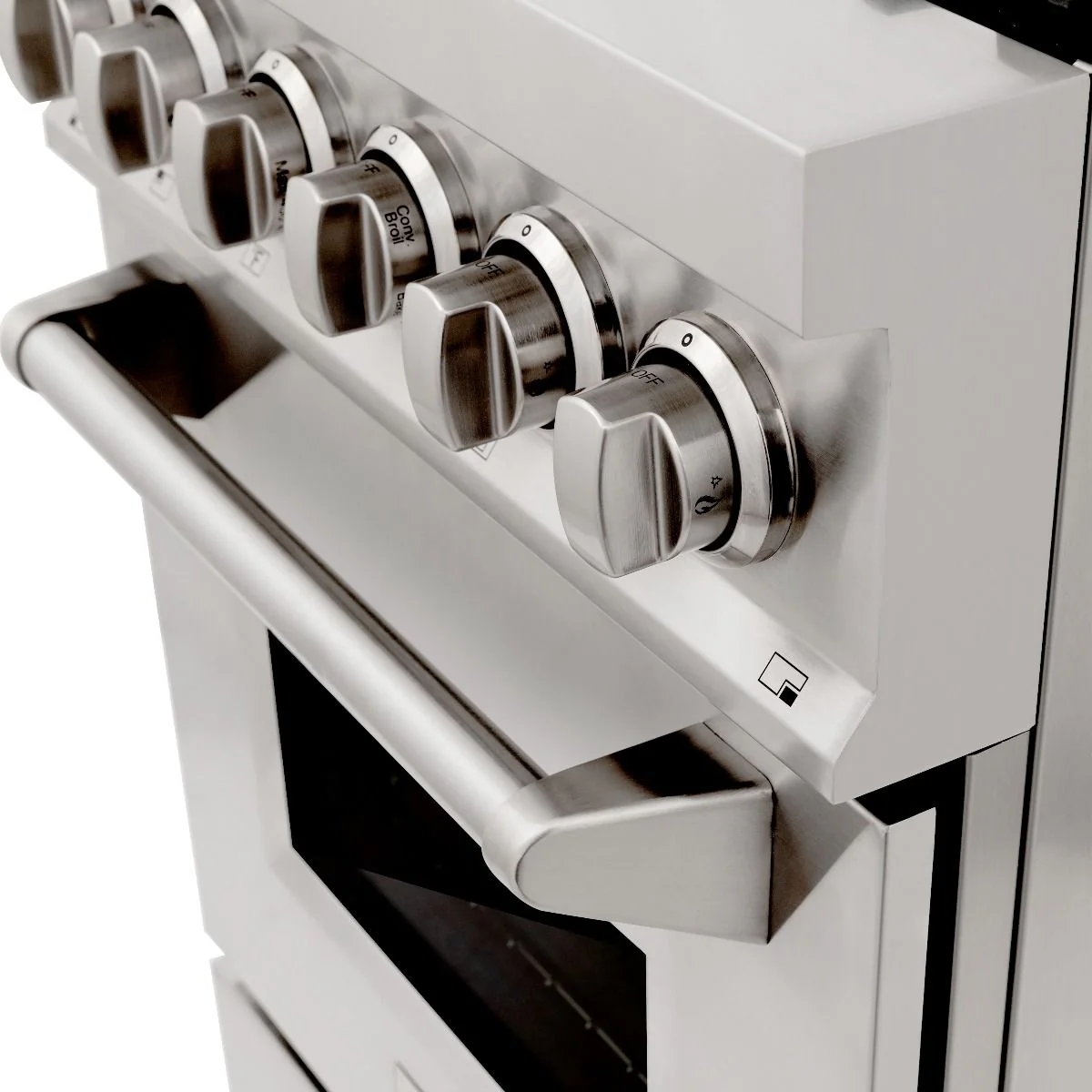 ZLINE 24-inch Legacy Series Dual Fuel Range with Gas Stove and 2.8 Cu. Ft. Electric Oven in Stainless Steel with Brass Burners (RA-BR-24) - Image 15