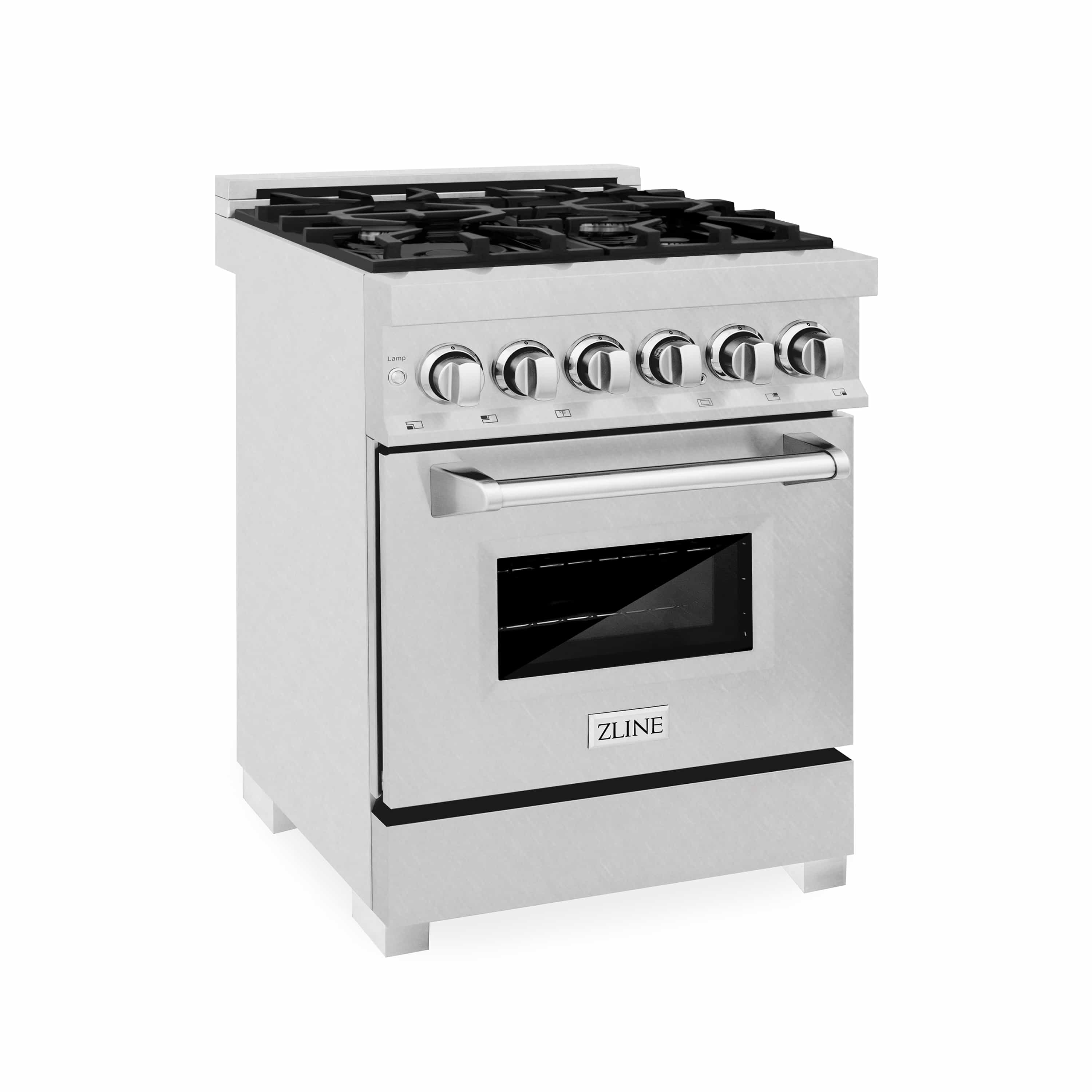 ZLINE 24-inch Legacy Series Dual Fuel Range in Fingerprint Resistant Satin Stainless Steel (RAS-SN-24) - Image 5