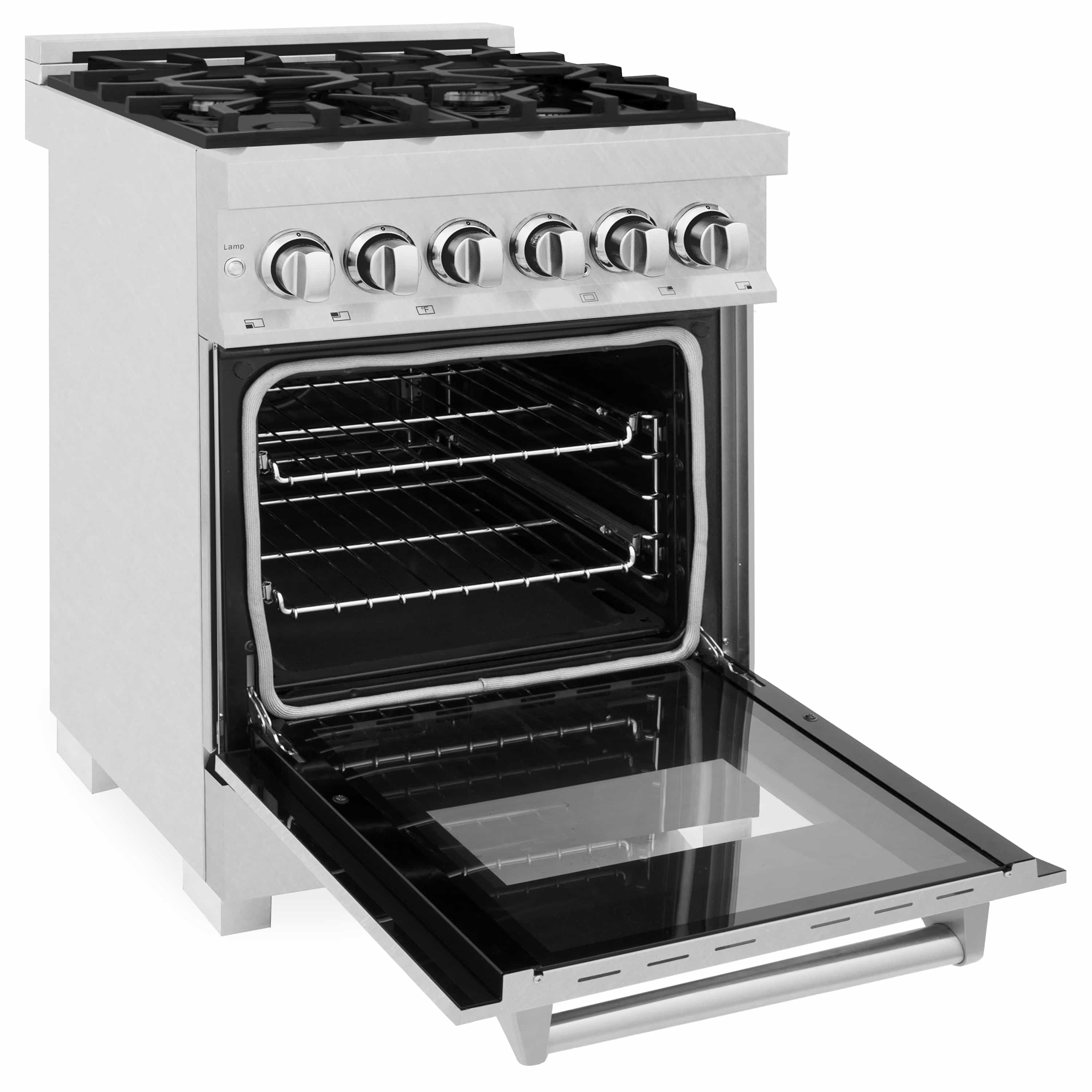 ZLINE 24-inch Legacy Series Dual Fuel Range in Fingerprint Resistant Satin Stainless Steel (RAS-SN-24) - Image 7