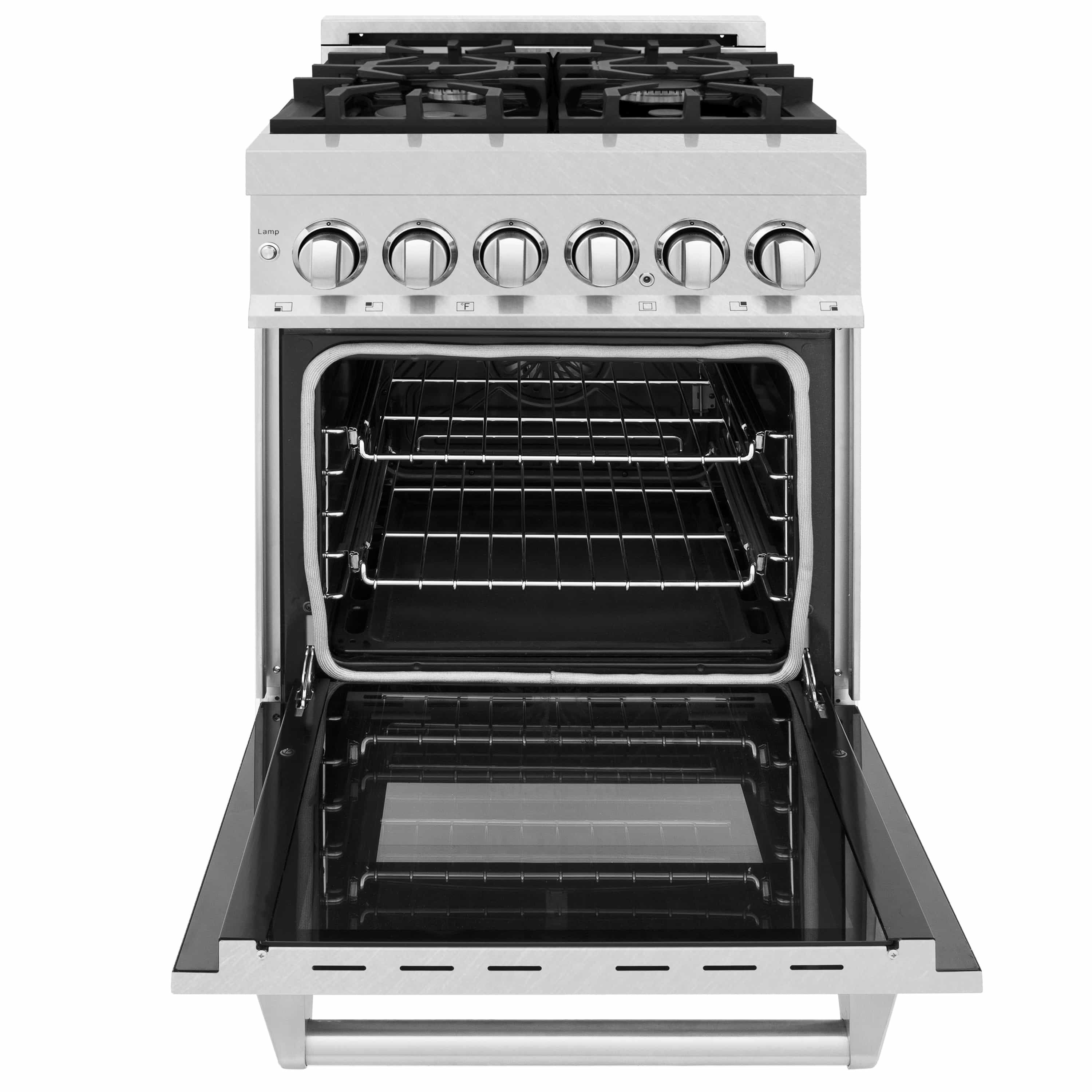 ZLINE 24-inch Legacy Series Dual Fuel Range in Fingerprint Resistant Satin Stainless Steel (RAS-SN-24) - Image 9