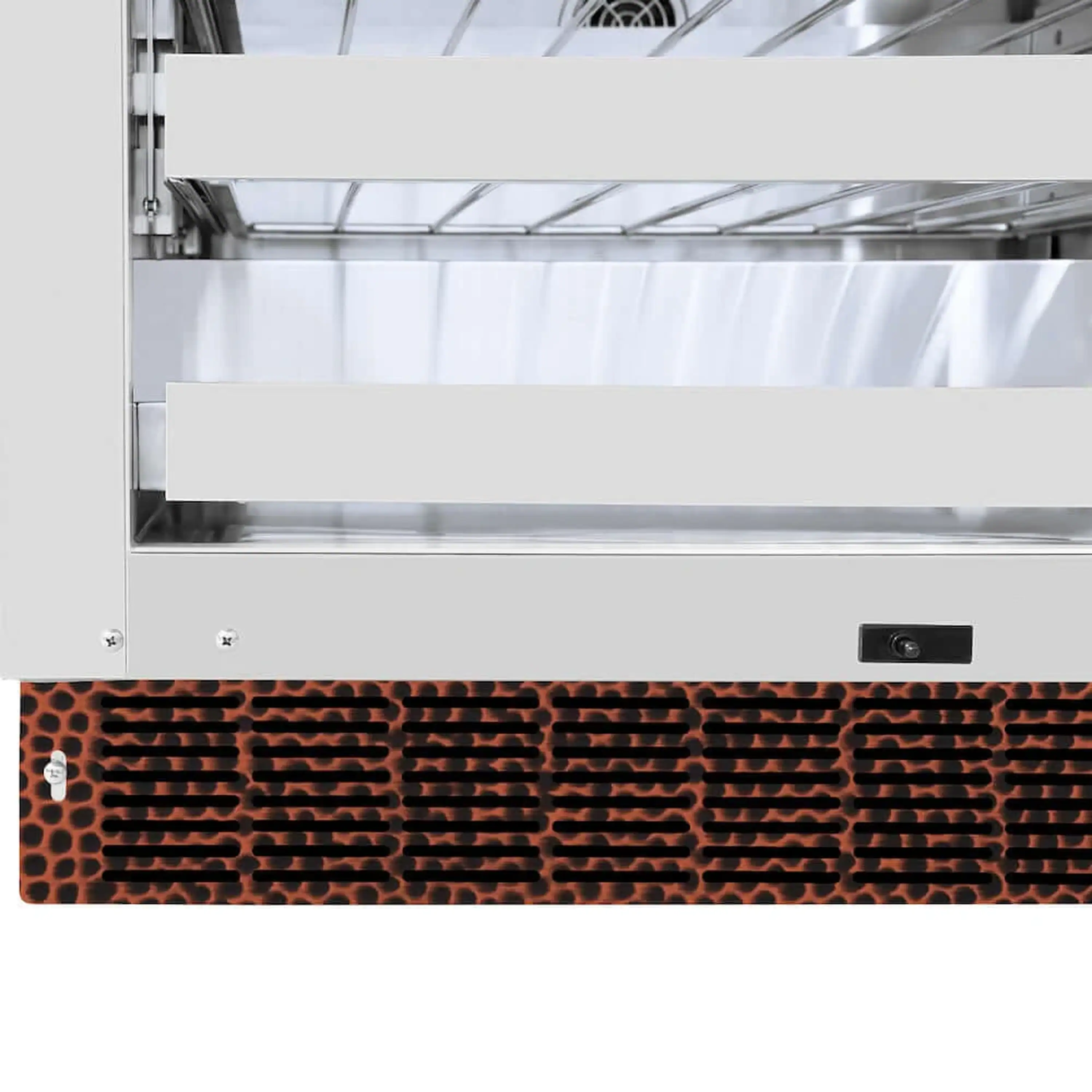 ZLINE 24-Inch Touchstone Dual Zone 44 Bottle Wine Cooler with Hand Hammered Copper Glass Door (RWDO-HH-24) - Image 12