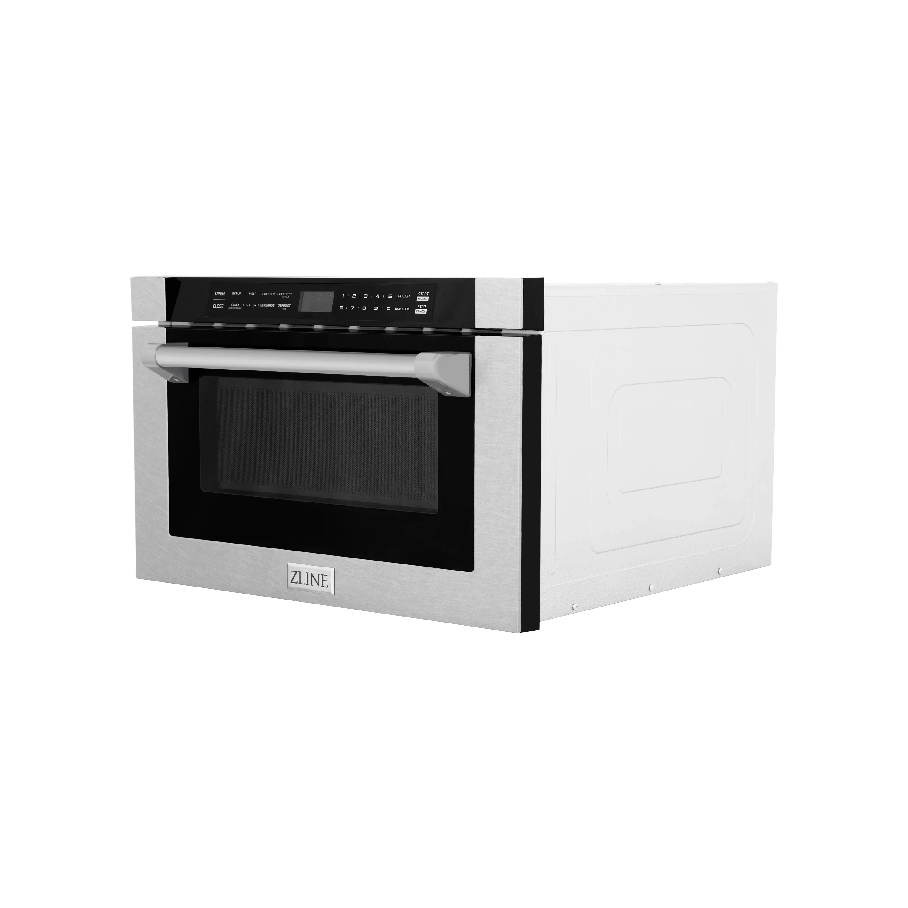 ZLINE 24-Inch 1.2 cu. ft. Built-in Microwave Drawer with a Traditional Handle in Satin Stainless Steel (MWD-1-SS-H) - Image 3