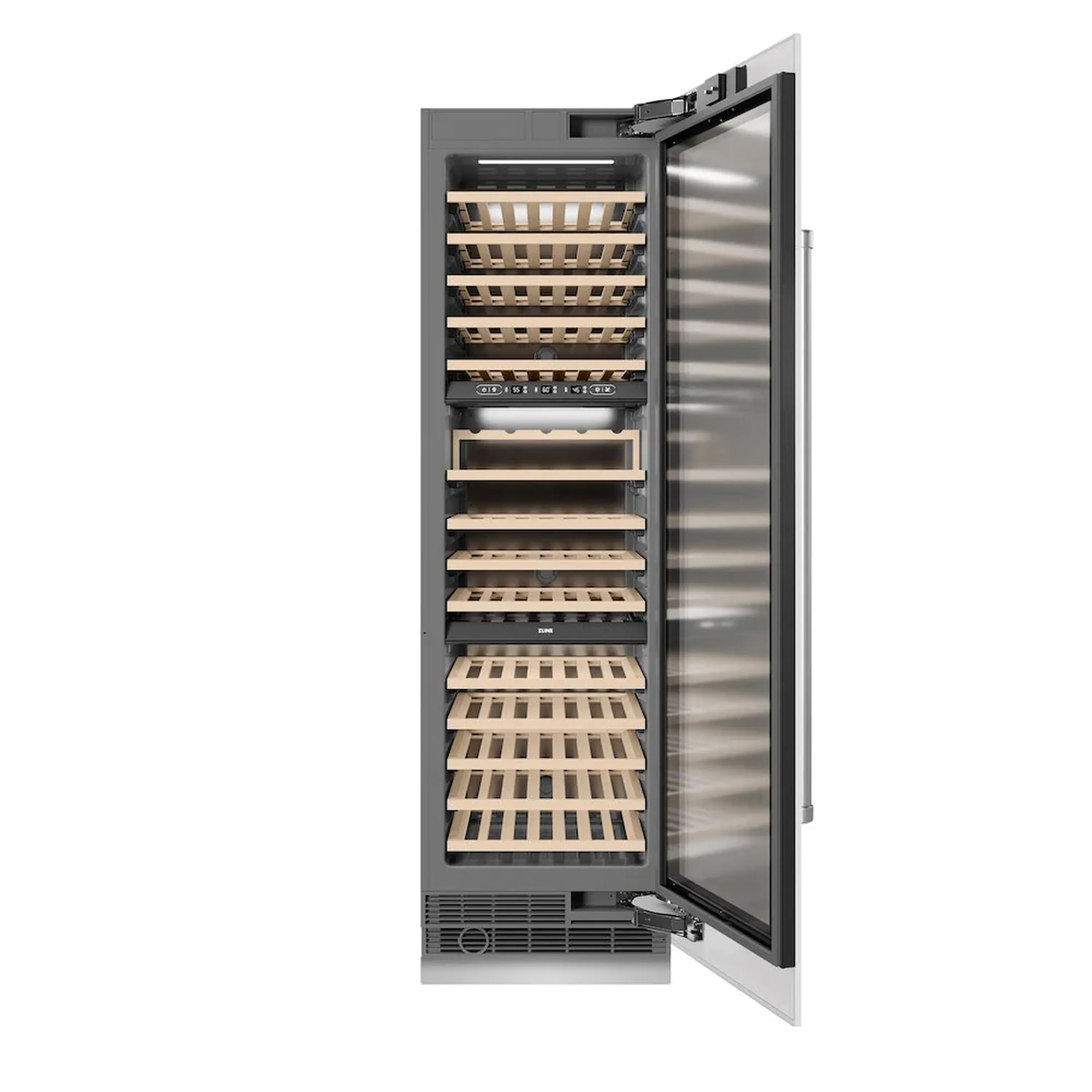 ZLINE 24-Inch 12.4 Cu. Ft. Triple Zone 100 Bottle Column Wine Cooler in White Matte (RCWV-WM-24) - Image 2