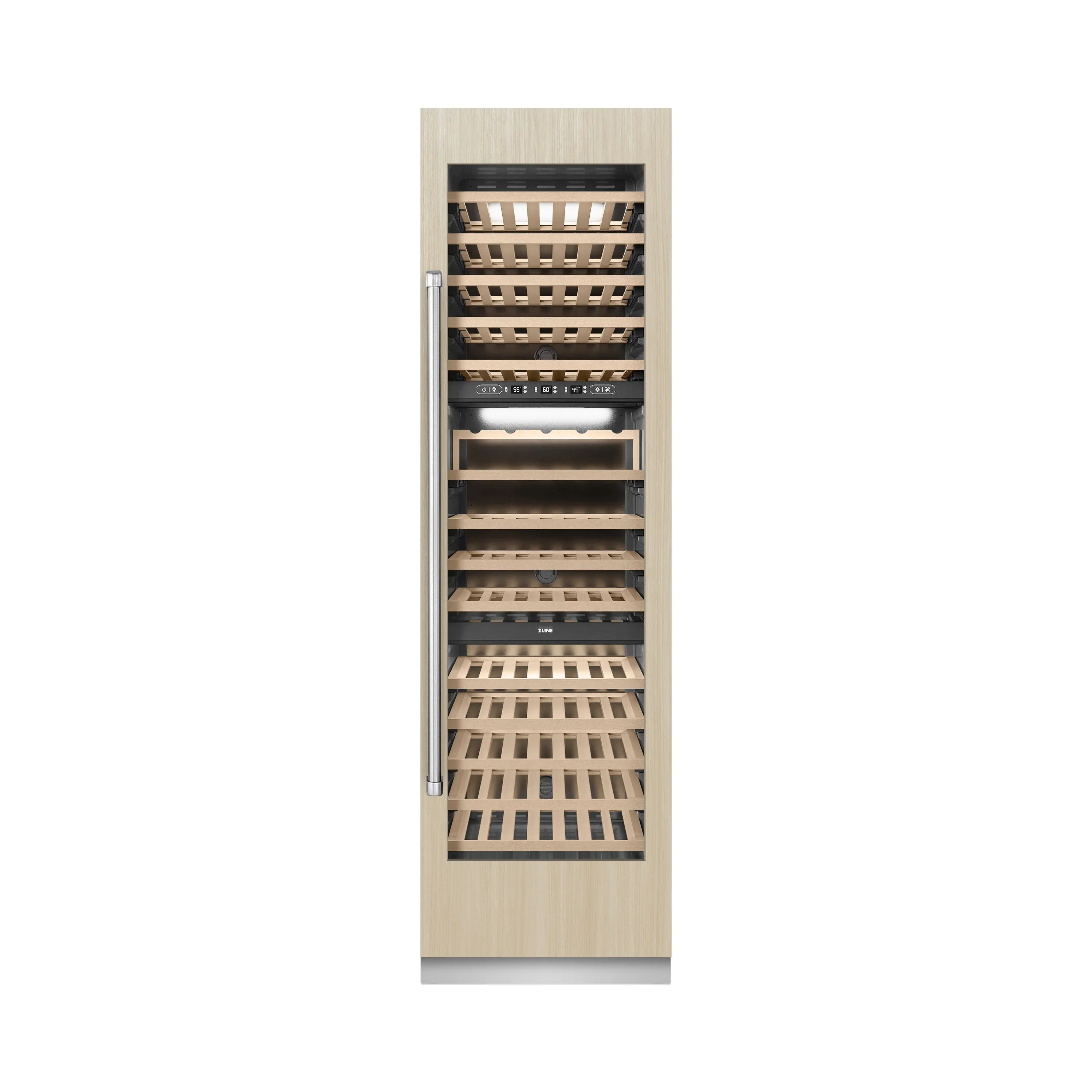 ZLINE 24-Inch 12.4 Cu. Ft. Triple Zone 100 Bottle Panel Ready Column Wine Cooler (RBCWV-24) - Image 3