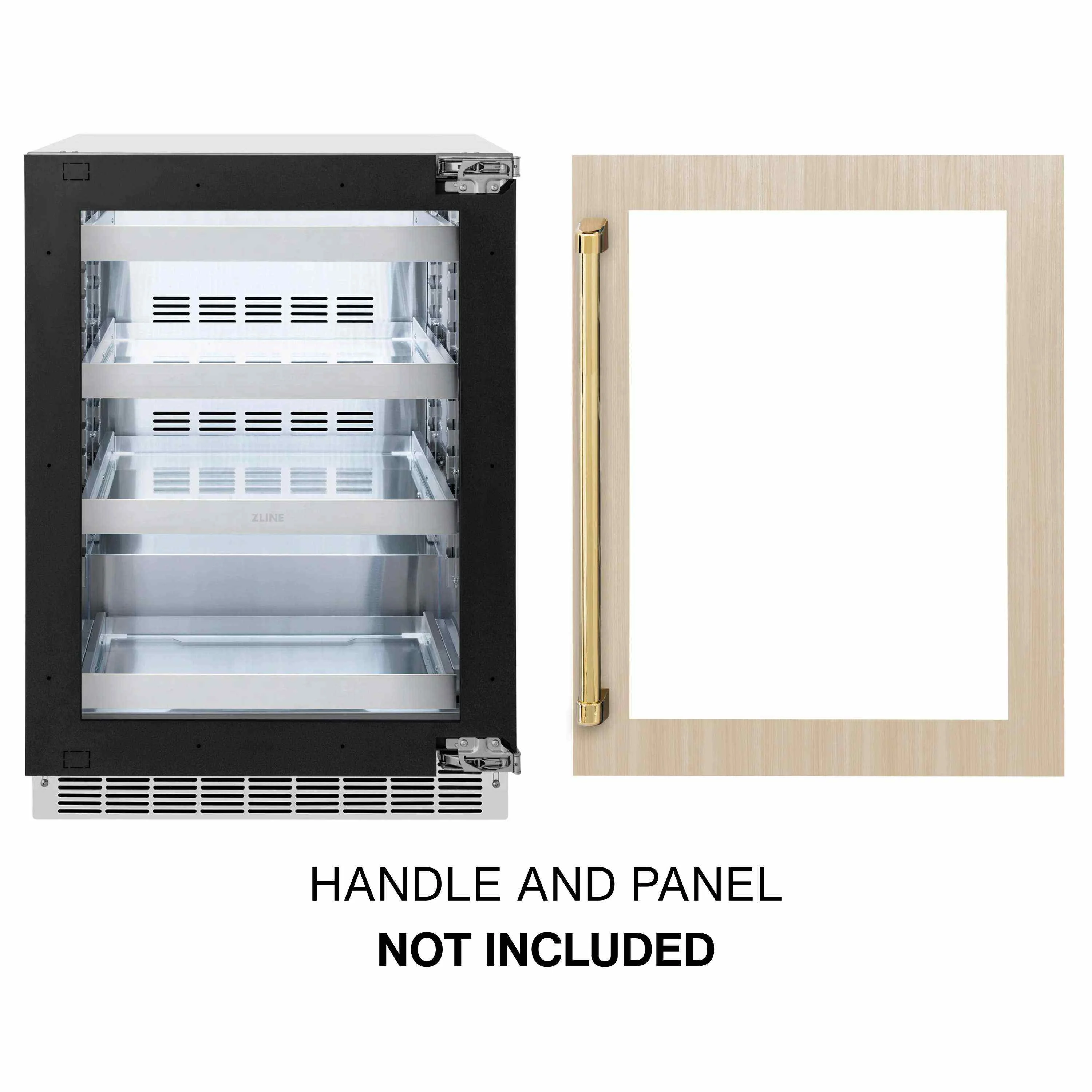 ZLINE 24-Inch Touchstone 151 Can Indoor/Outdoor Beverage Fridge with Panel Ready Glass Door (RBSPO-24) - Image 3