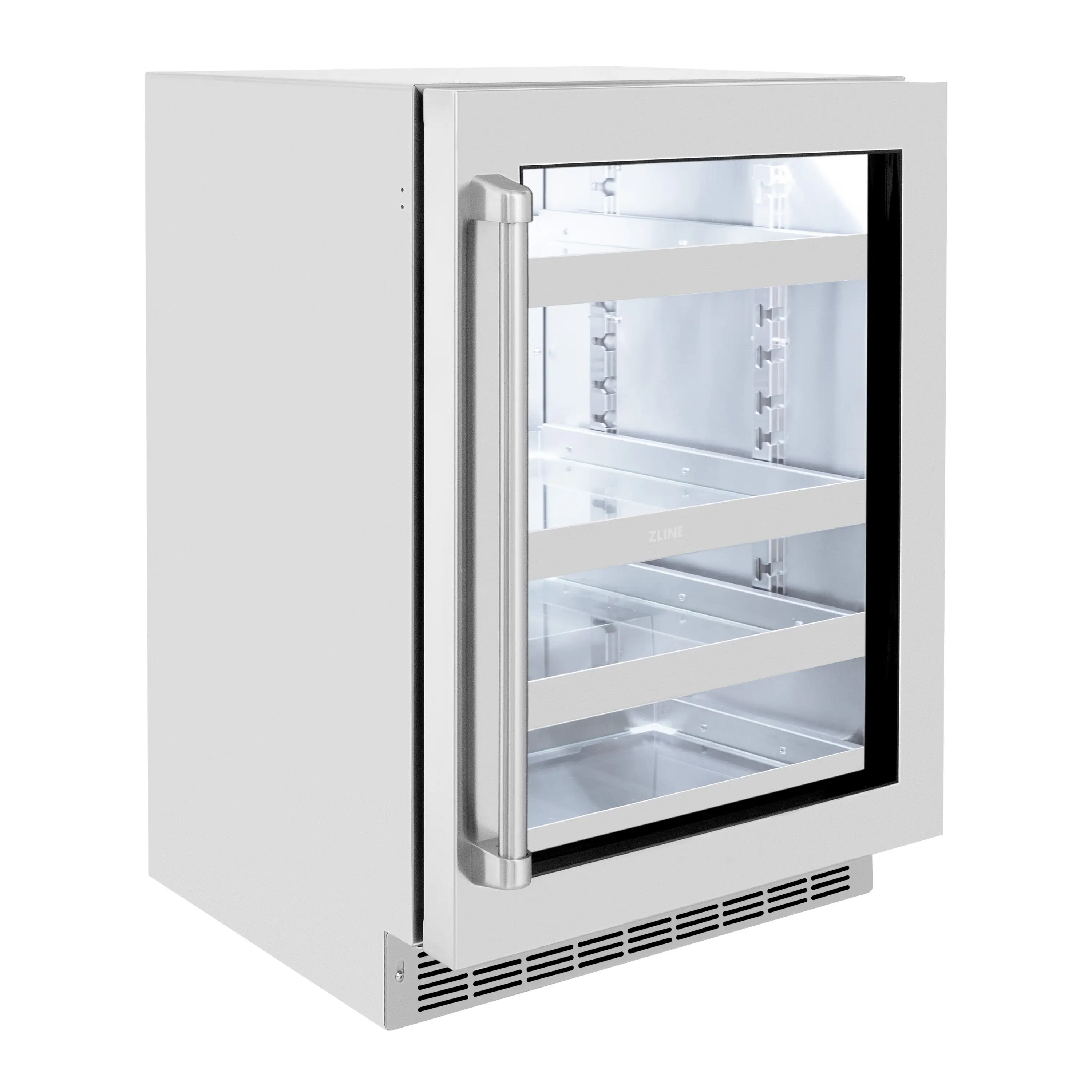 ZLINE 24-Inch Touchstone 151 Can Indoor/Outdoor Beverage Fridge With Stainless Steel Glass Door (RBSO-GS-24) - Image 3