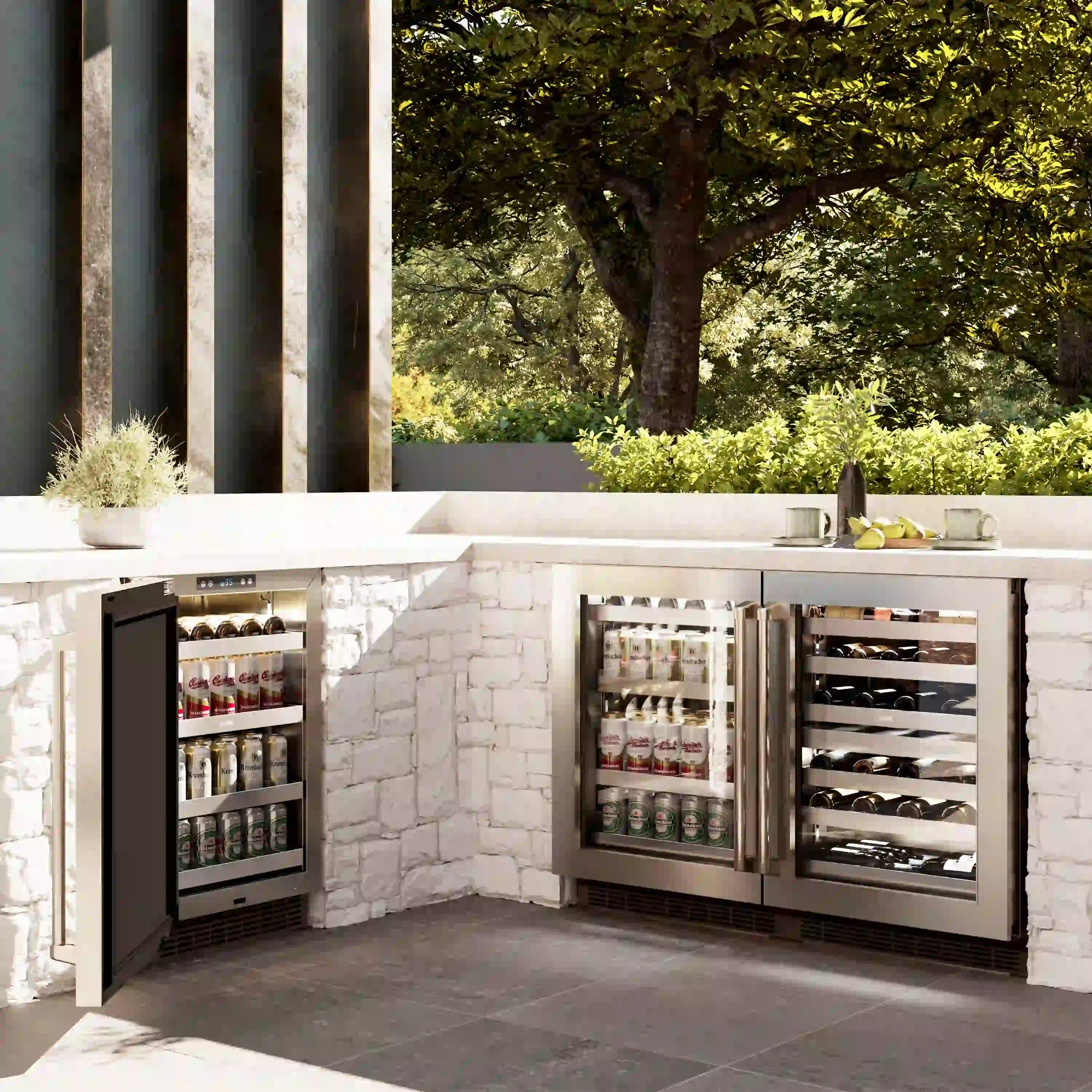 ZLINE 24-Inch Touchstone Dual Zone 44 Bottle Indoor/Outdoor Wine Cooler with Stainless Steel Glass Door (RWDO-GS-24) - Image 15