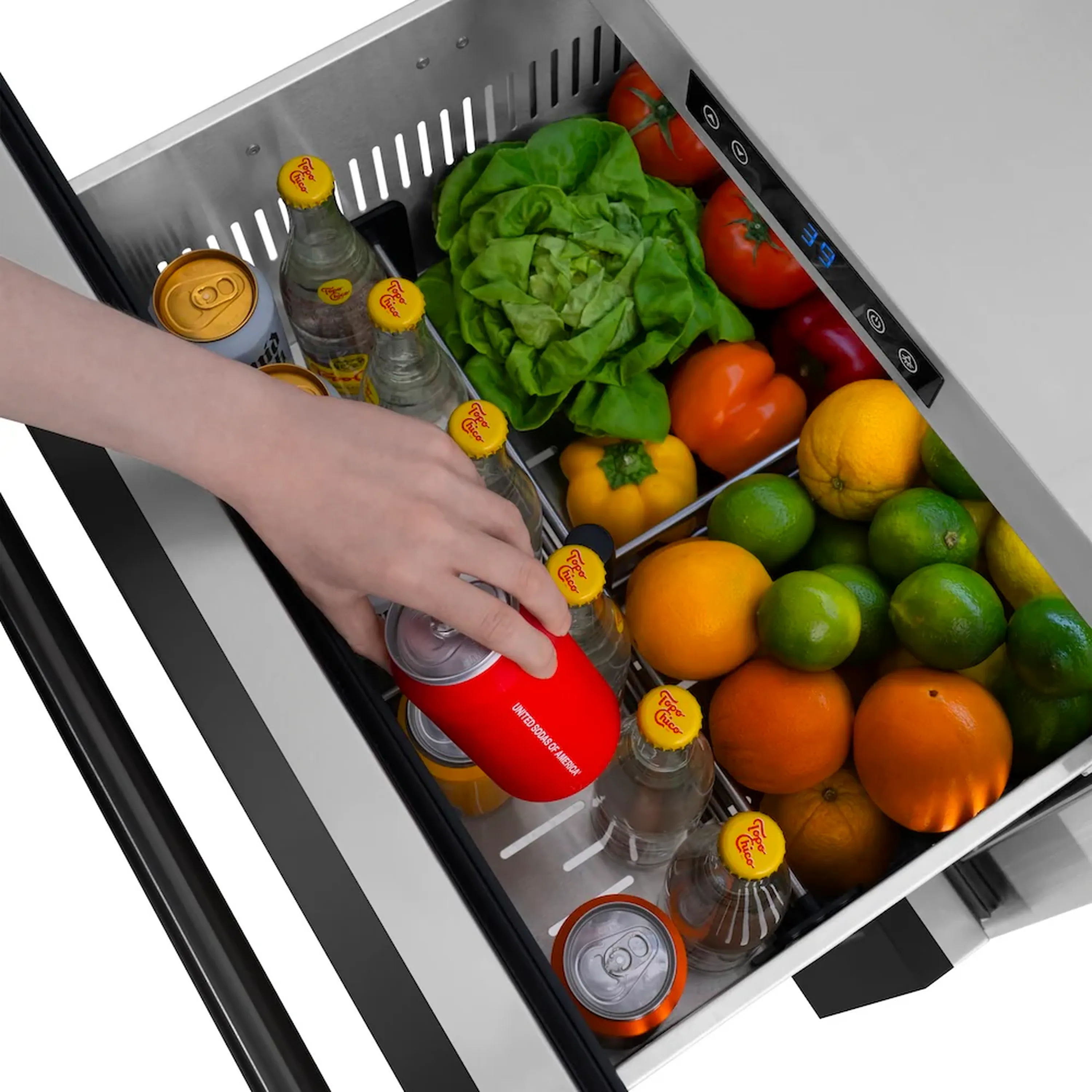 ZLINE 24-Inch Touchstone Refrigerator Drawer in Black Stainless Steel (RDSO-BS-24) - Image 13