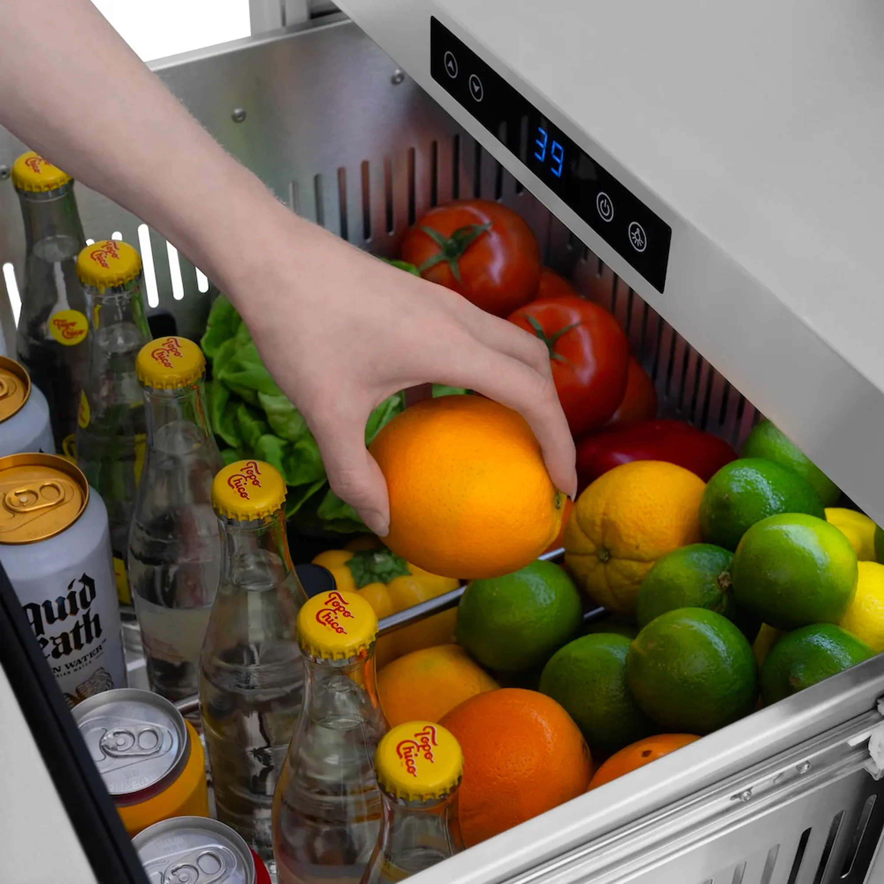 ZLINE 24-Inch Touchstone Refrigerator Drawer in DuraSnow Stainless Steel (RDSO-SN-24) - Image 12