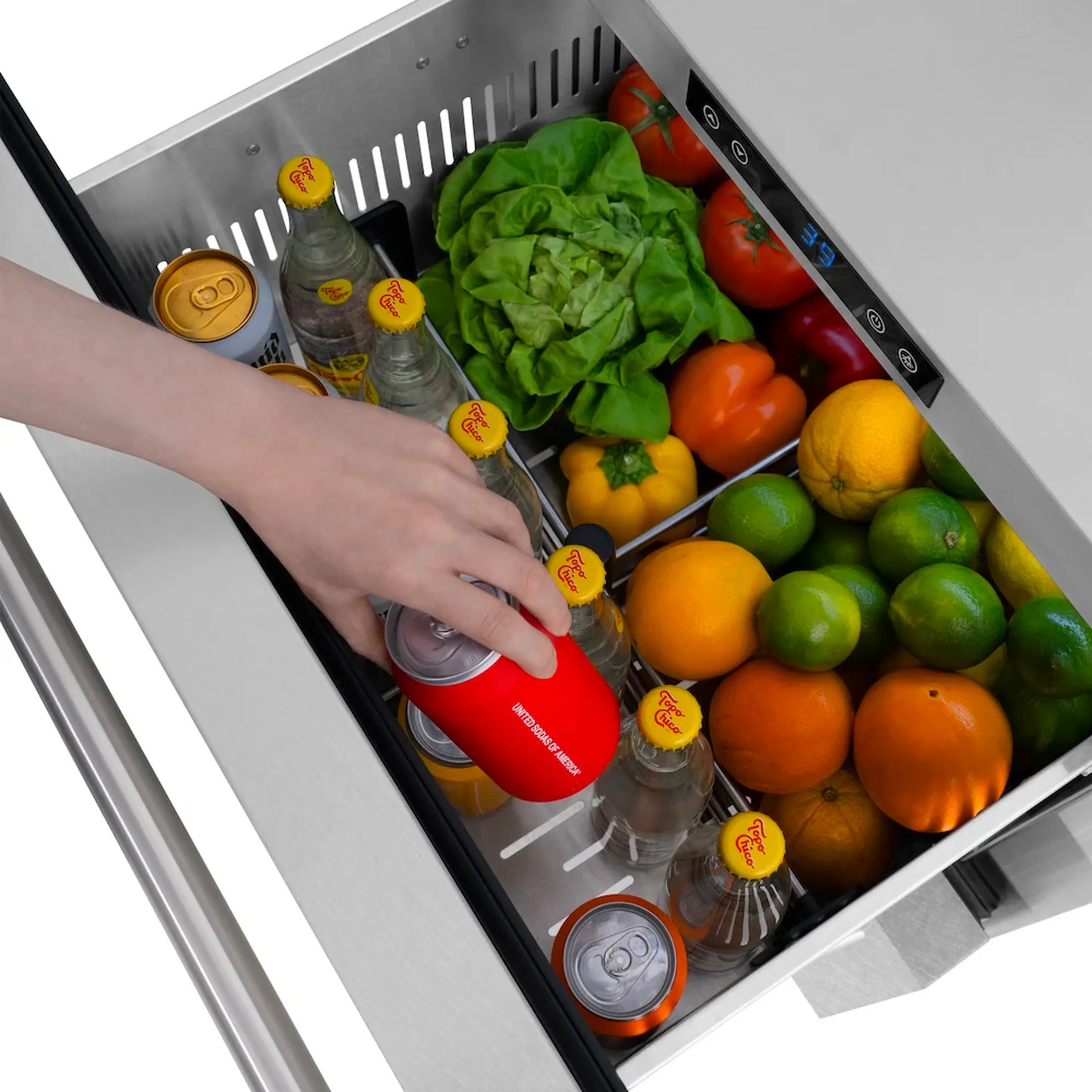 ZLINE 24-Inch Touchstone Refrigerator Drawer in DuraSnow Stainless Steel (RDSO-SN-24) - Image 13
