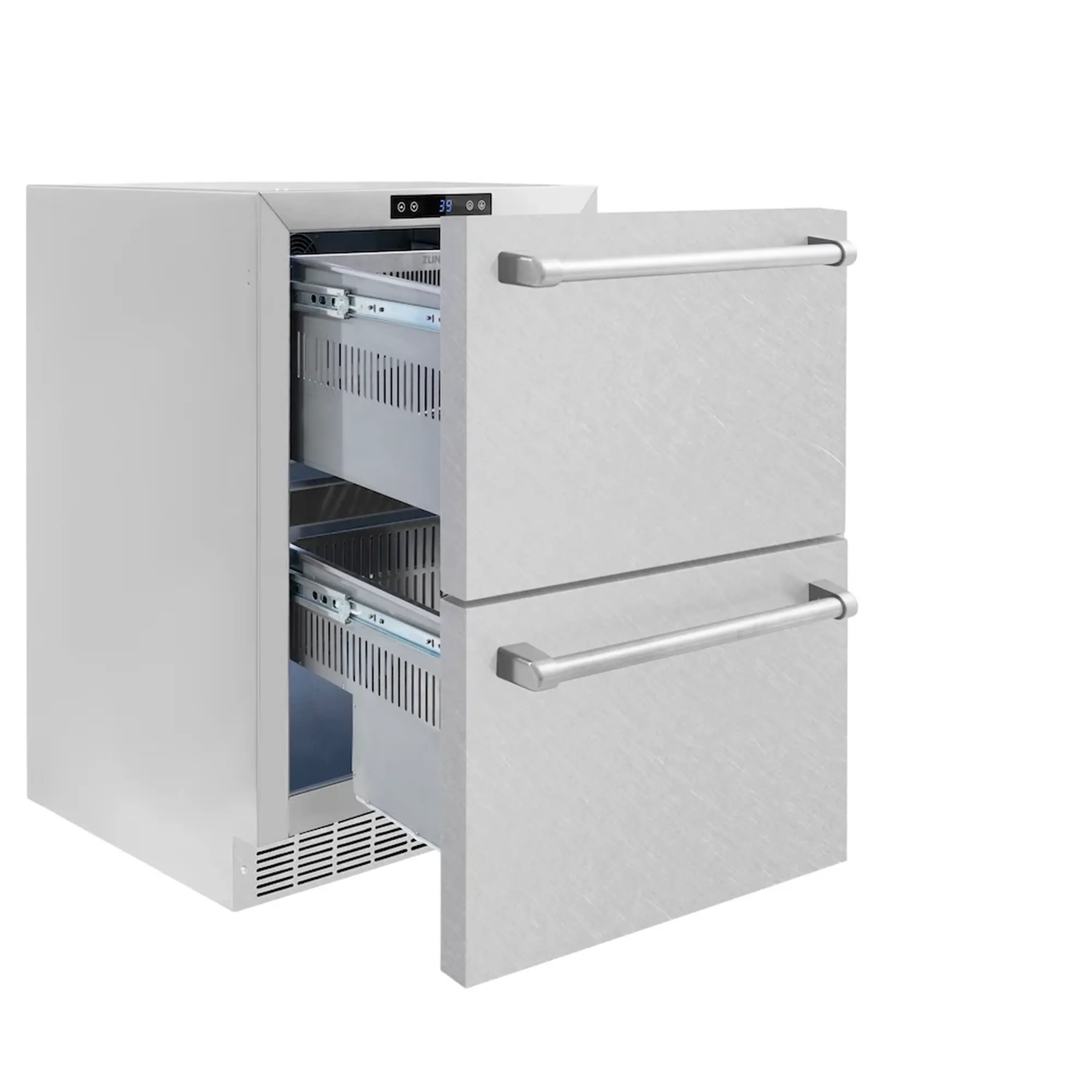 ZLINE 24-Inch Touchstone Refrigerator Drawer in DuraSnow Stainless Steel (RDSO-SN-24) - Image 5