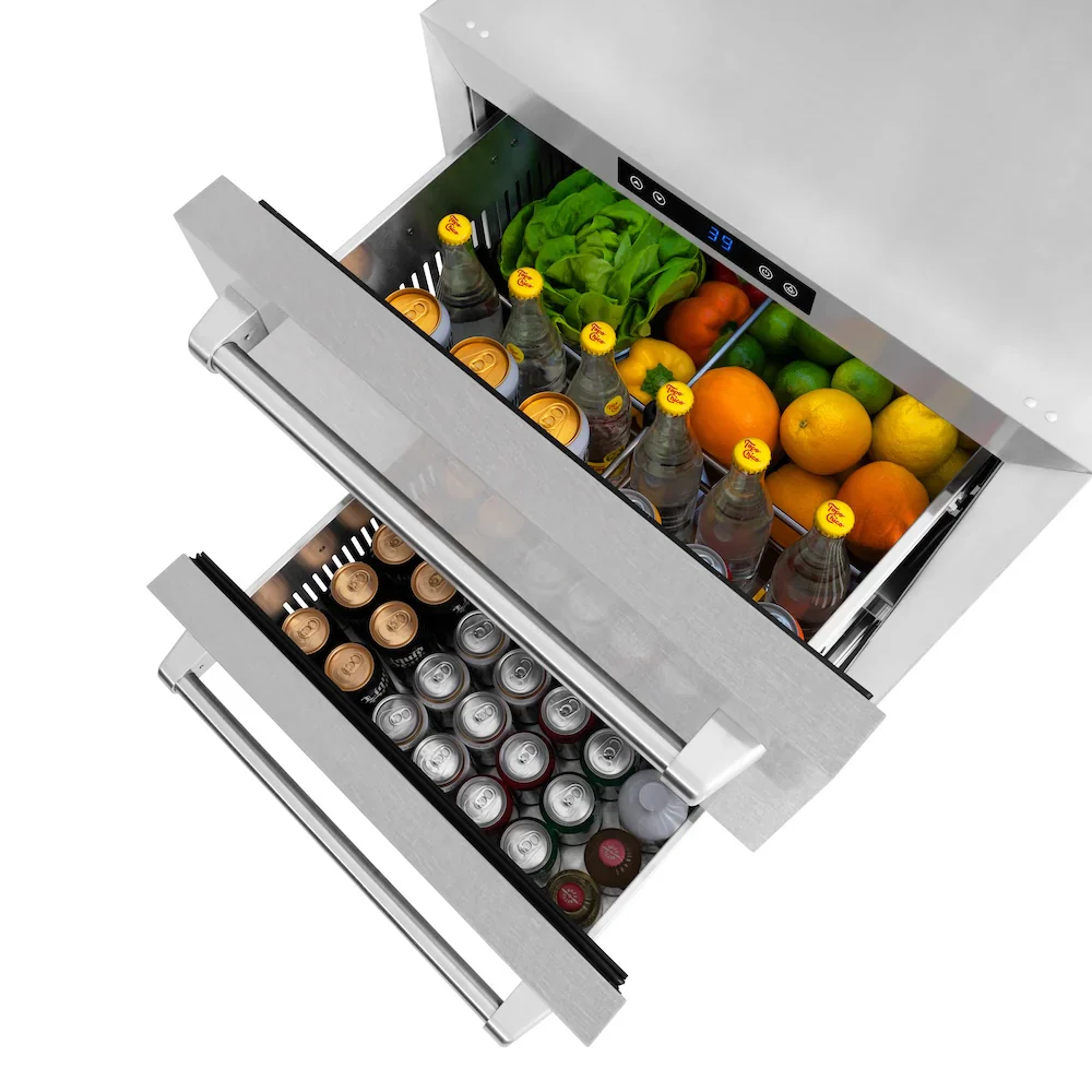 ZLINE 24-Inch Touchstone Refrigerator Drawer in DuraSnow Stainless Steel (RDSO-SN-24) - Image 8