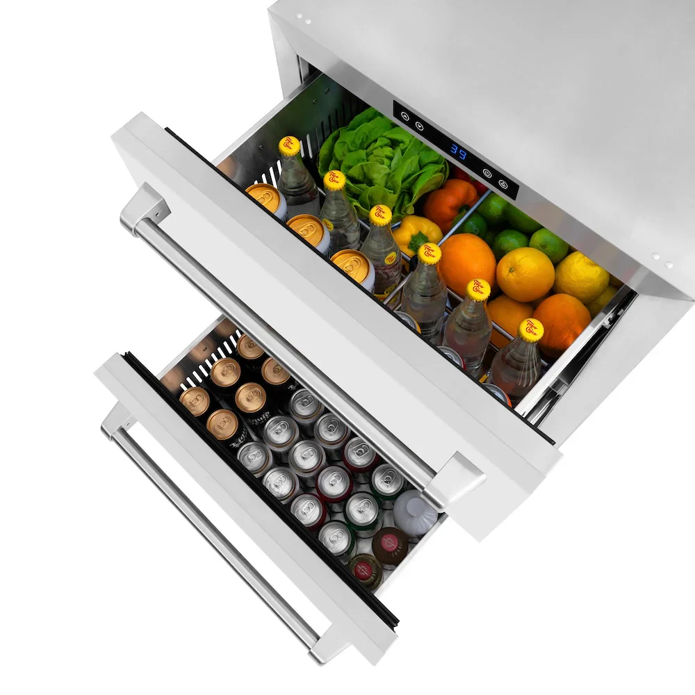 ZLINE 24-Inch Touchstone Refrigerator Drawer in White Matte (RDSO-WM-24) - Image 12