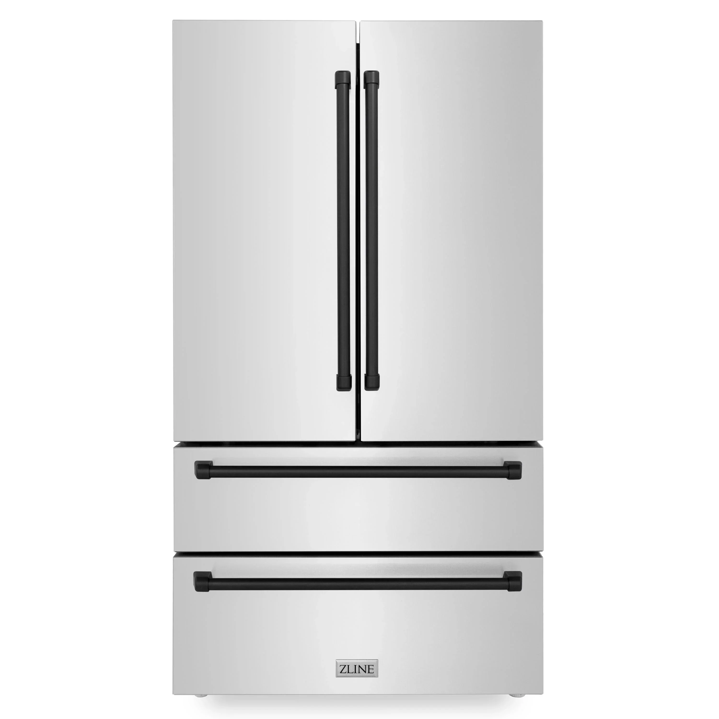 ZLINE 3-Piece Appliance Package - 36-Inch Legacy Autograph Dual Fuel Range, 36-Inch French Door Refrigerator, Dishwasher, in Stainless Steel with Matte Black Accents - Image 17