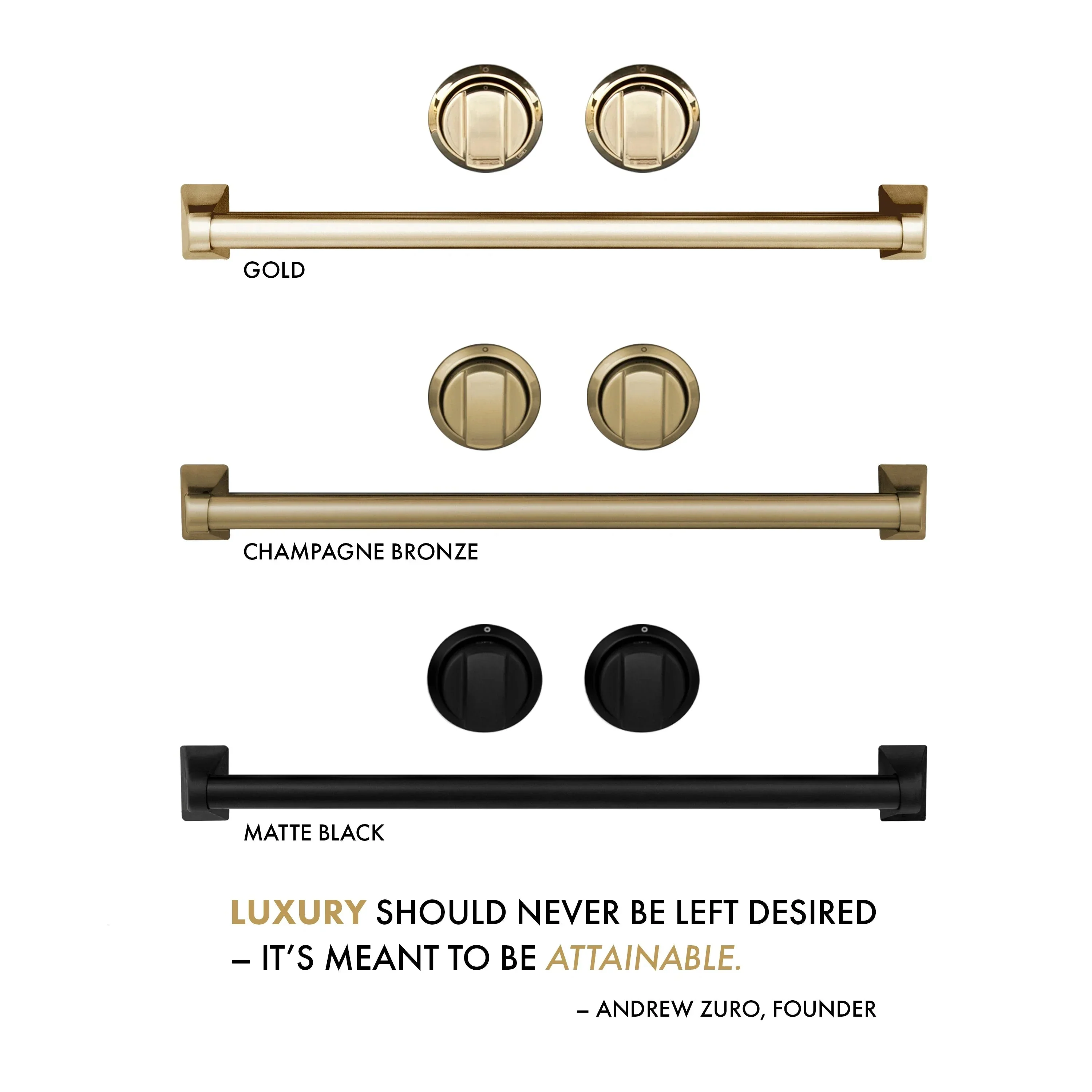 ZLINE 3-Piece Appliance Package - 36-Inch Legacy Autograph Dual Fuel Range, 36-Inch French Door Refrigerator with Water Dispenser, Dishwasher, in Stainless Steel with Gold Accents - Image 18