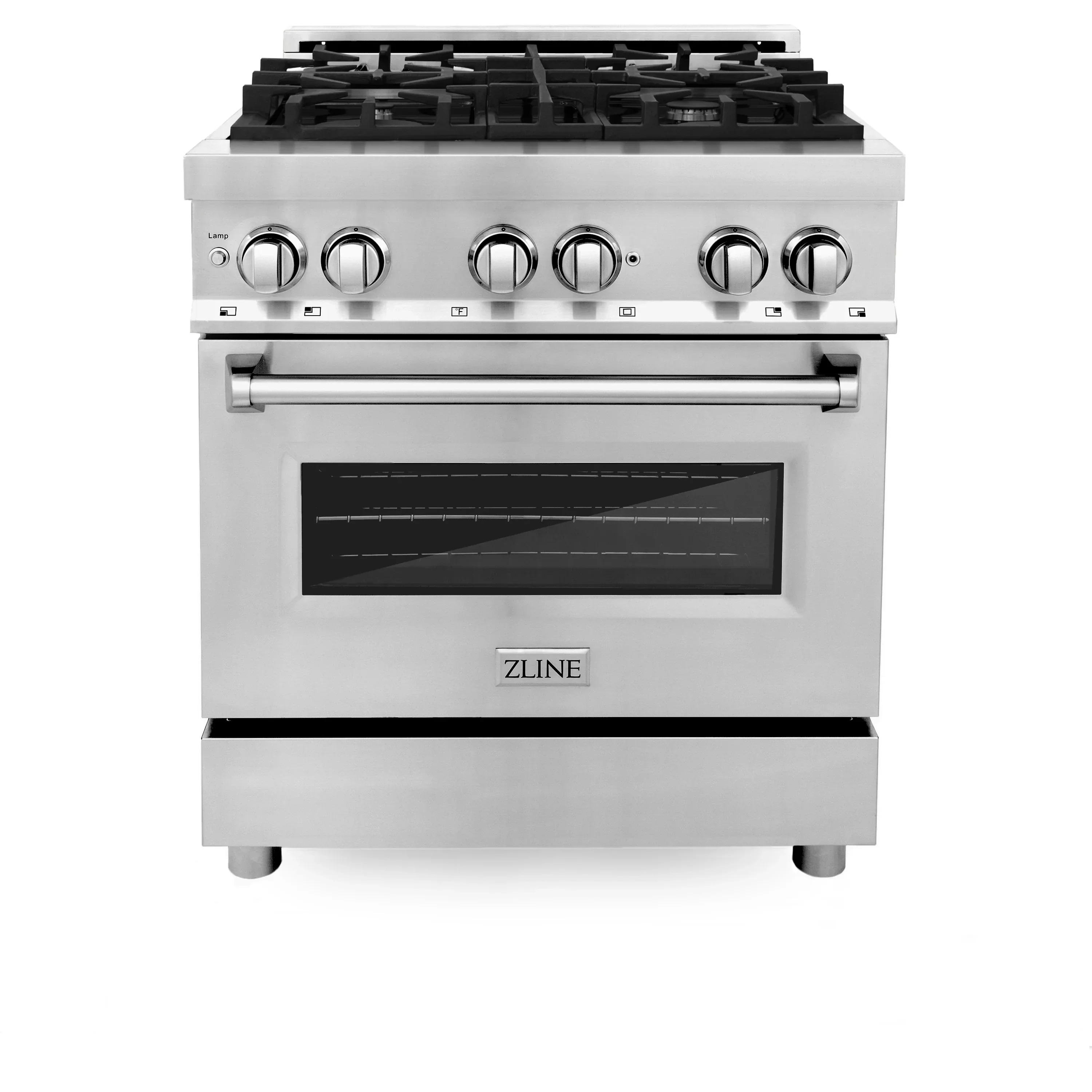 ZLINE 3-Piece Appliance Package - 30-Inch Dual Fuel Range, Refrigerator with Water Dispenser, Convertible Wall Mount Hood, and 3-Rack Dishwasher in Stainless Steel - Image 2