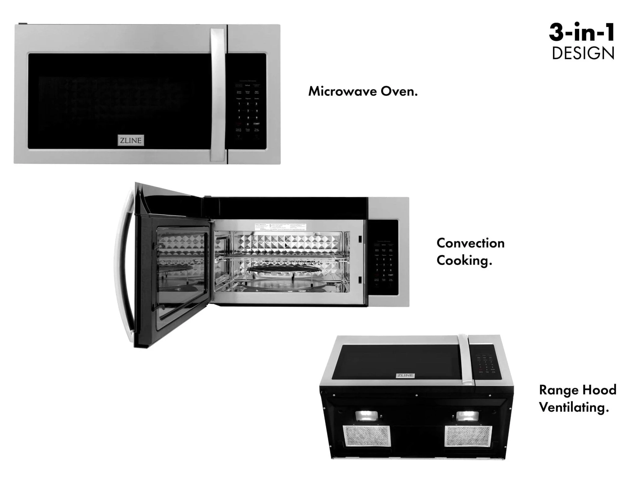 ZLINE 3-Piece Appliance Package - 30-Inch Gas Range, Refrigerator with Water Dispenser, & Over-the-Range Microwave/Vent Hood Combo (3KPRW-SGROTRH30) - Image 15