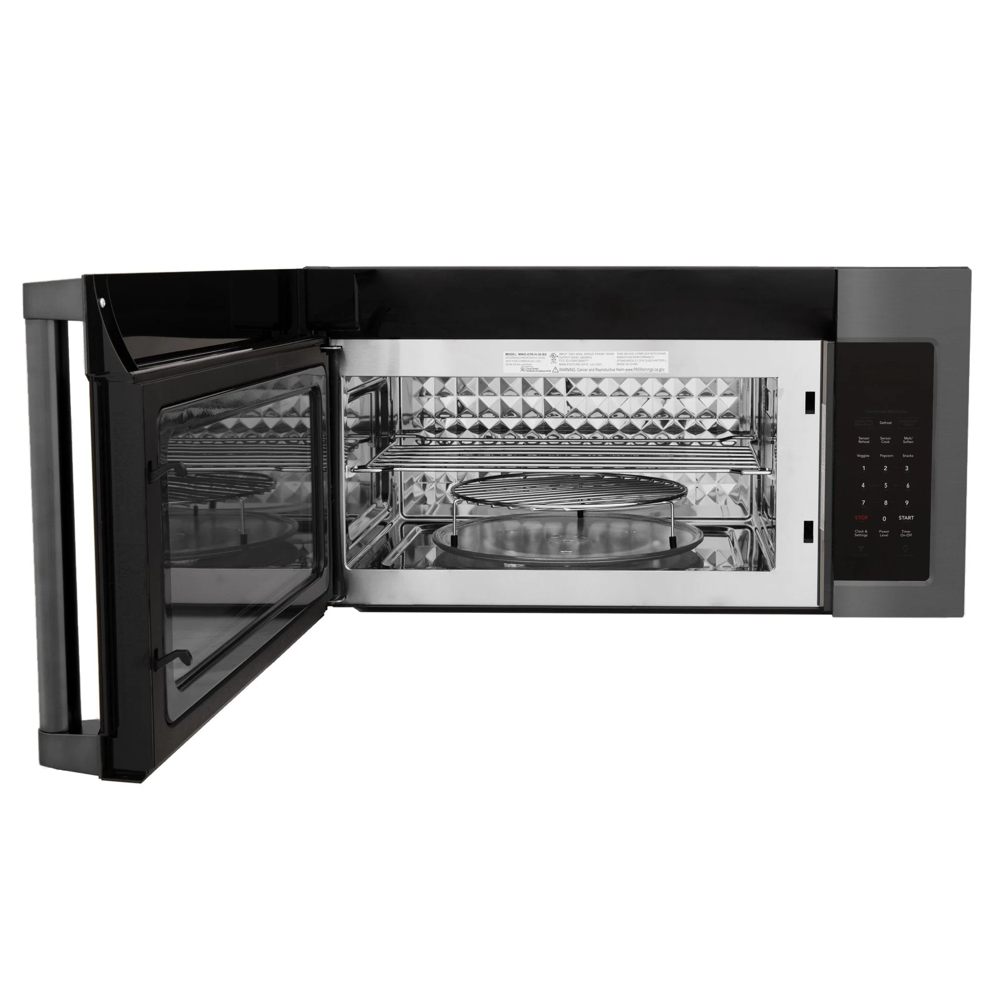 ZLINE 3-Piece Appliance Package - 30-inch Gas Range, 36-inch Refrigerator, Over the Range Microwave/Vent Hood Combo in Black Stainless Steel (3KPR-SGRBOTRH30) - Image 16