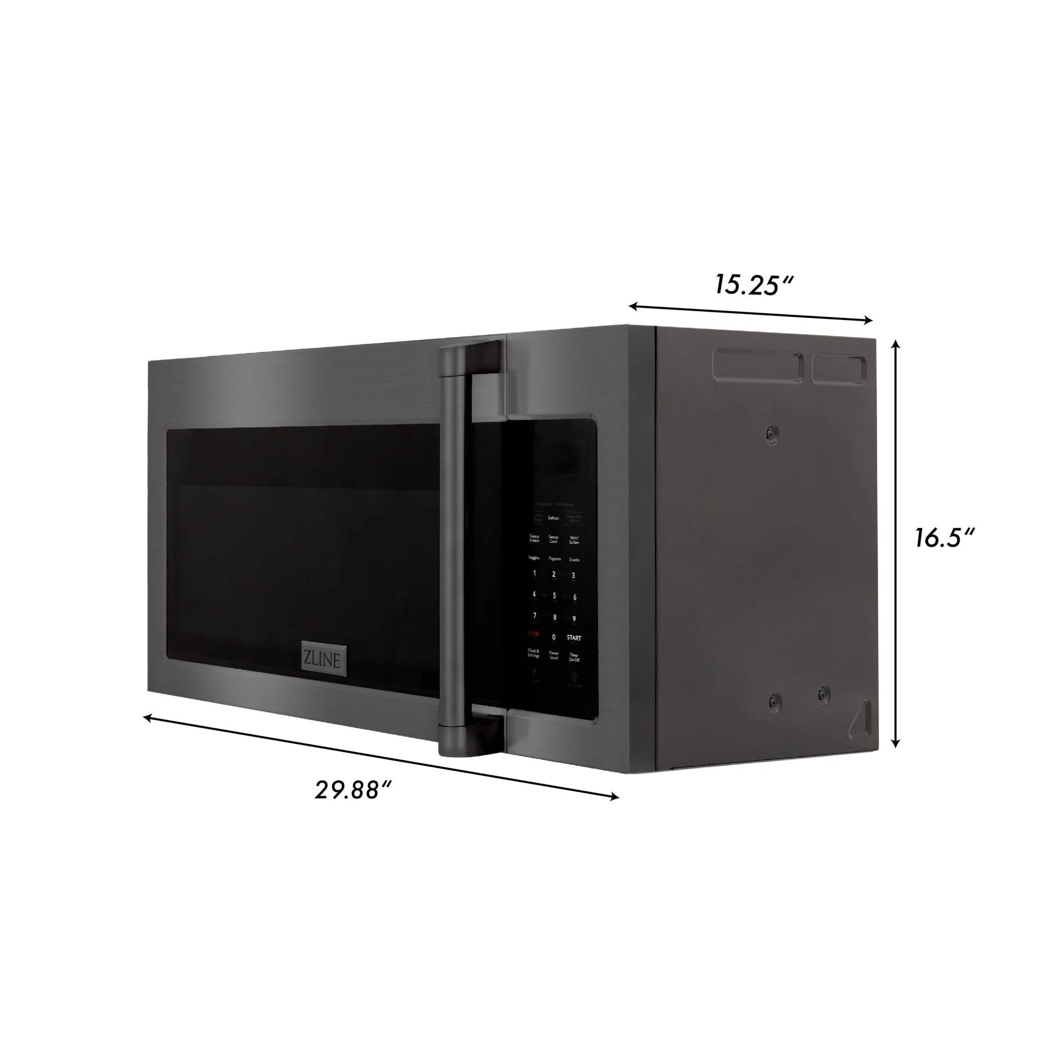 ZLINE 3-Piece Appliance Package - 30-inch Gas Range, 36-inch Refrigerator, Over the Range Microwave/Vent Hood Combo in Black Stainless Steel (3KPR-SGRBOTRH30) - Image 20