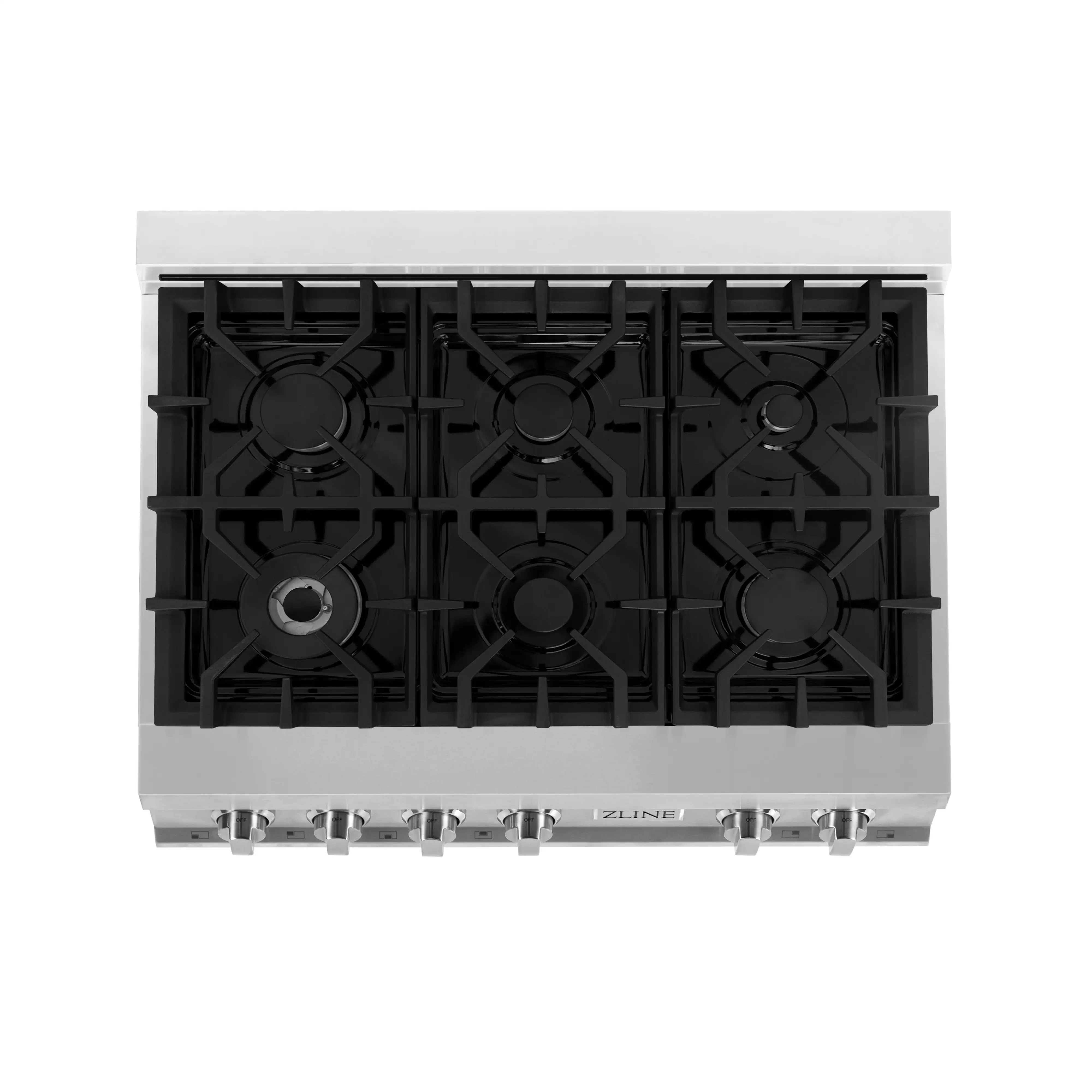 ZLINE 3-Piece Appliance Package - 36 in. Rangetop, 30 in. Wall Oven, & Premium Hood in Stainless Steel - Image 5