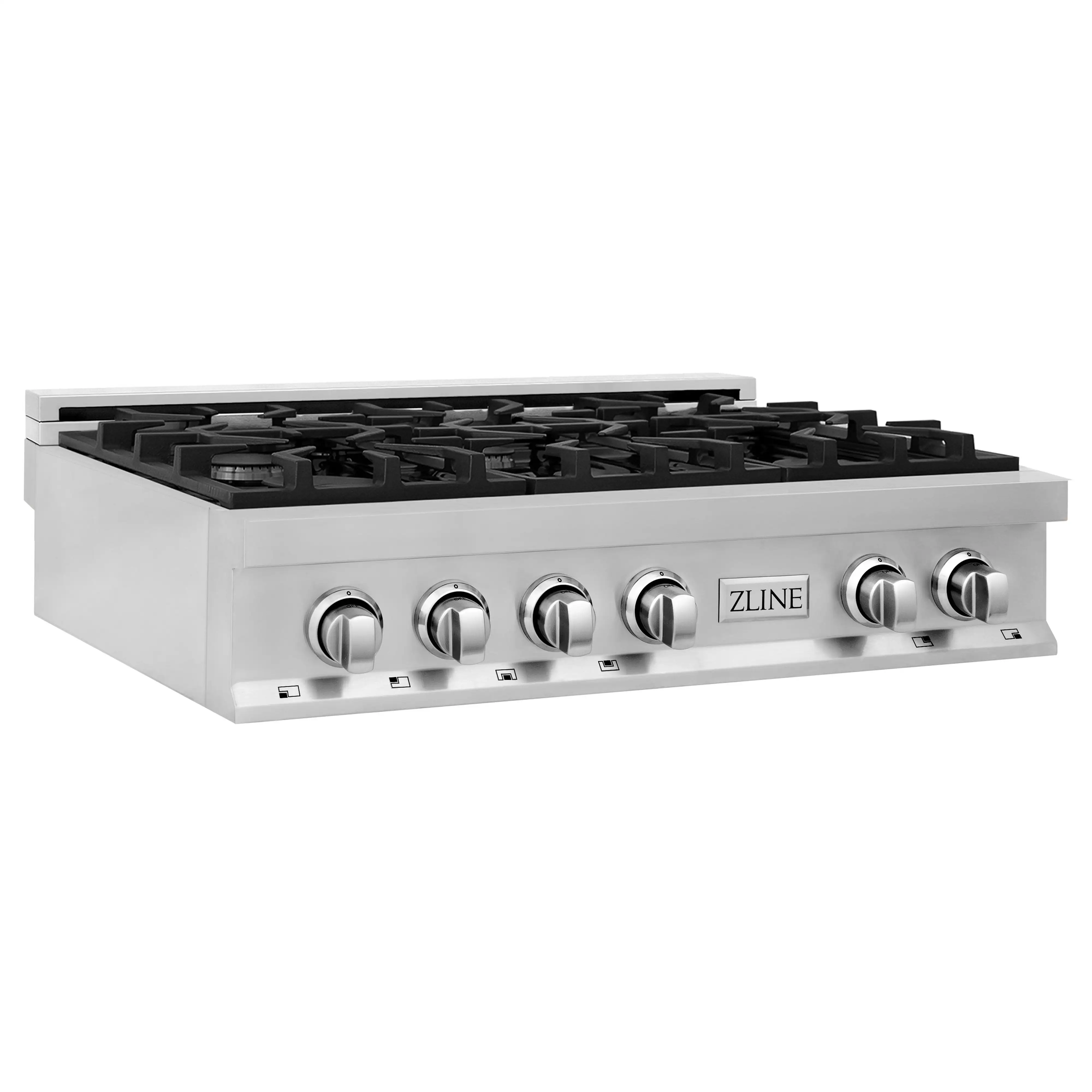 ZLINE 3-Piece Appliance Package - 36 in. Rangetop, 30 in. Wall Oven, & Premium Hood in Stainless Steel - Image 6