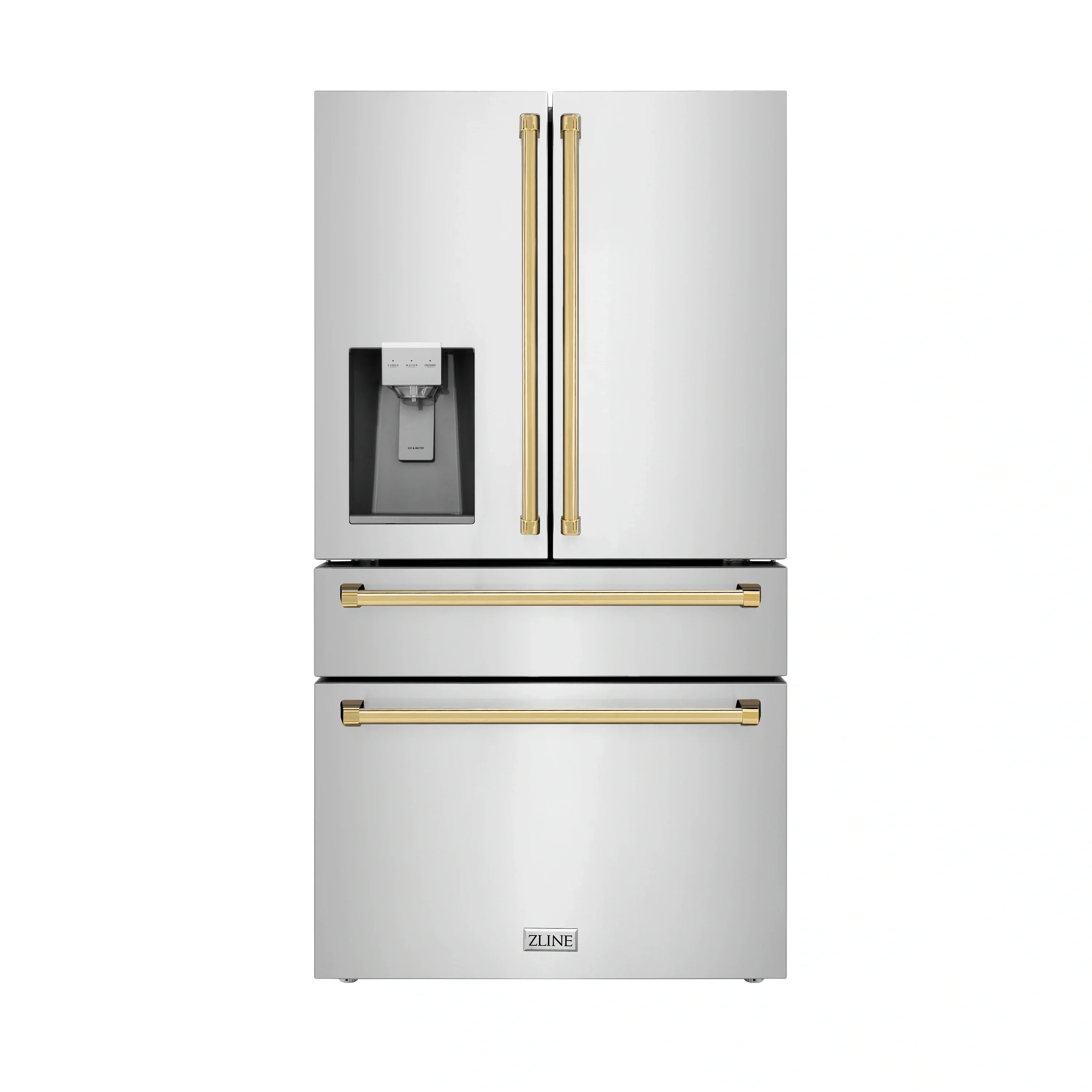 ZLINE 3-Piece Appliance Package - 36-Inch Paramount Induction Range, Refrigerator with Water Dispenser, and Dishwasher in Stainless Steel with Polished Gold Trim - Image 10